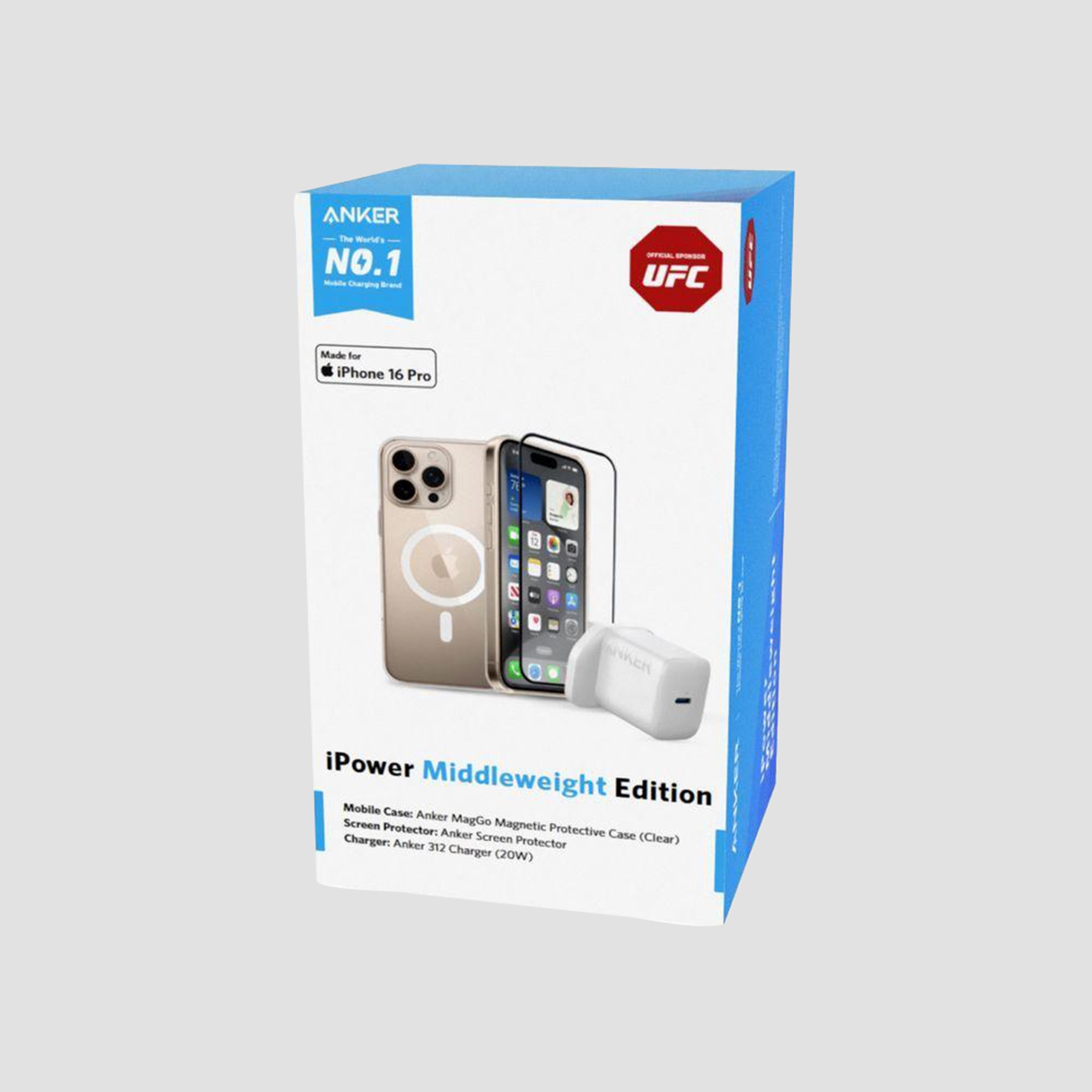 Anker iPower Bundle Middle Weight Edition - iPhone 16 Pro Max (20W Charger+Screen Protector+Cover)-electronics-accessories-mobileaccesories-image-1