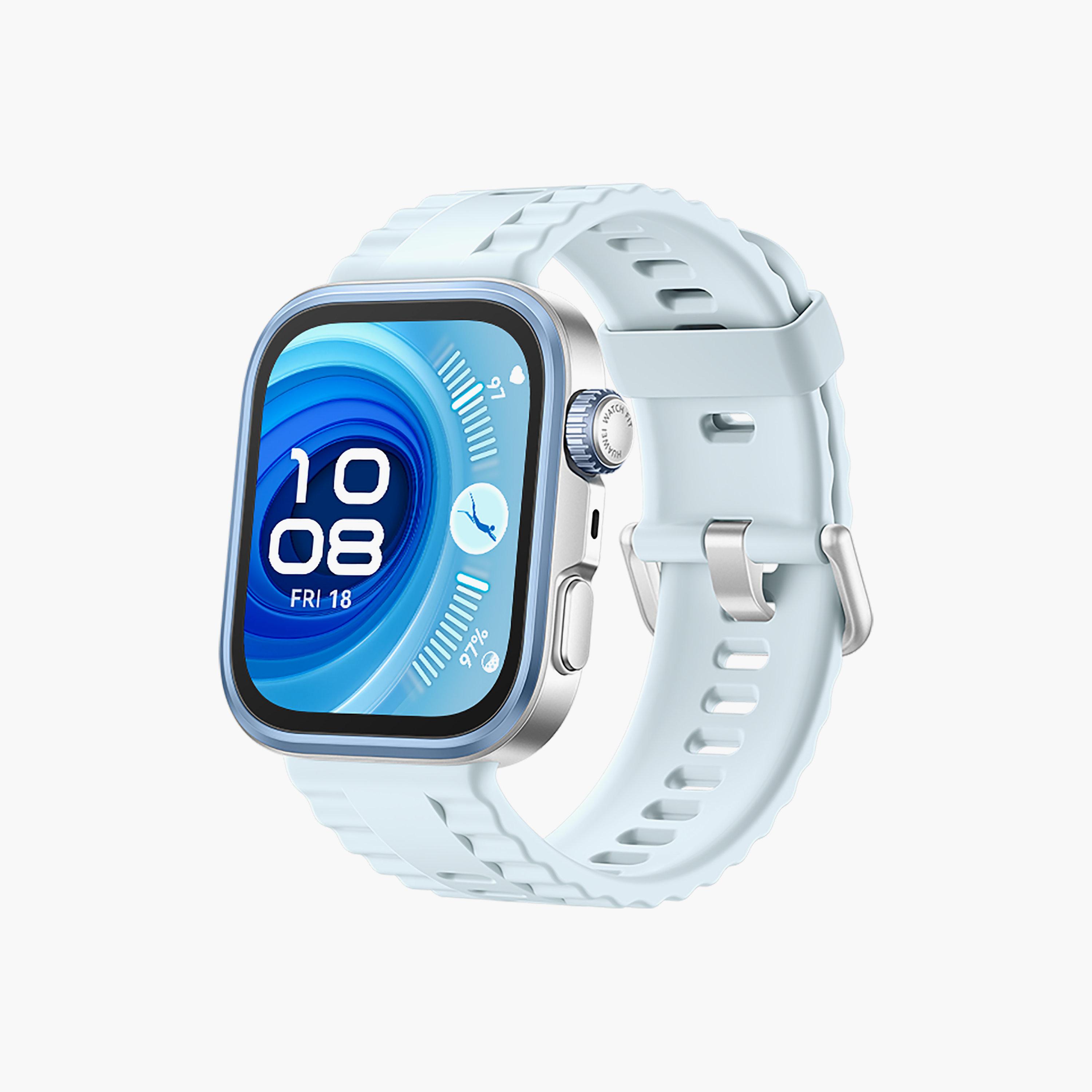 ساعة هواوي ووتش فيت 4 برو مع حزام أزرق | HUW-WATCHFIT4PRO-BLU-men-watchesandjewellery-watches-image-3