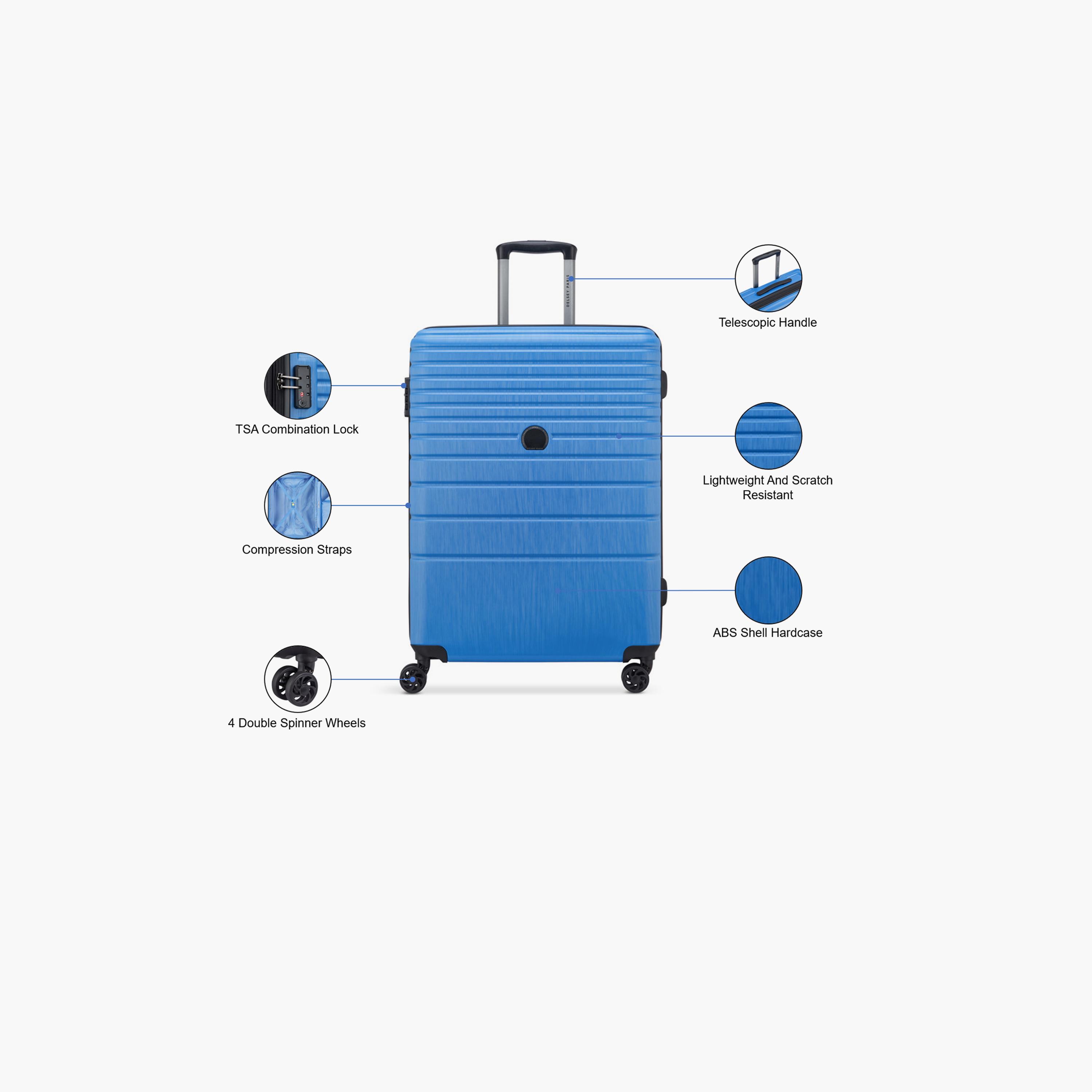 Delsey Alexandra 82 CM Large Check-in ABS Hard Sided 4-Wheeler Spinner Trolley Bag with TSA Lock-travel-luggagesandbags-luggage-image-3