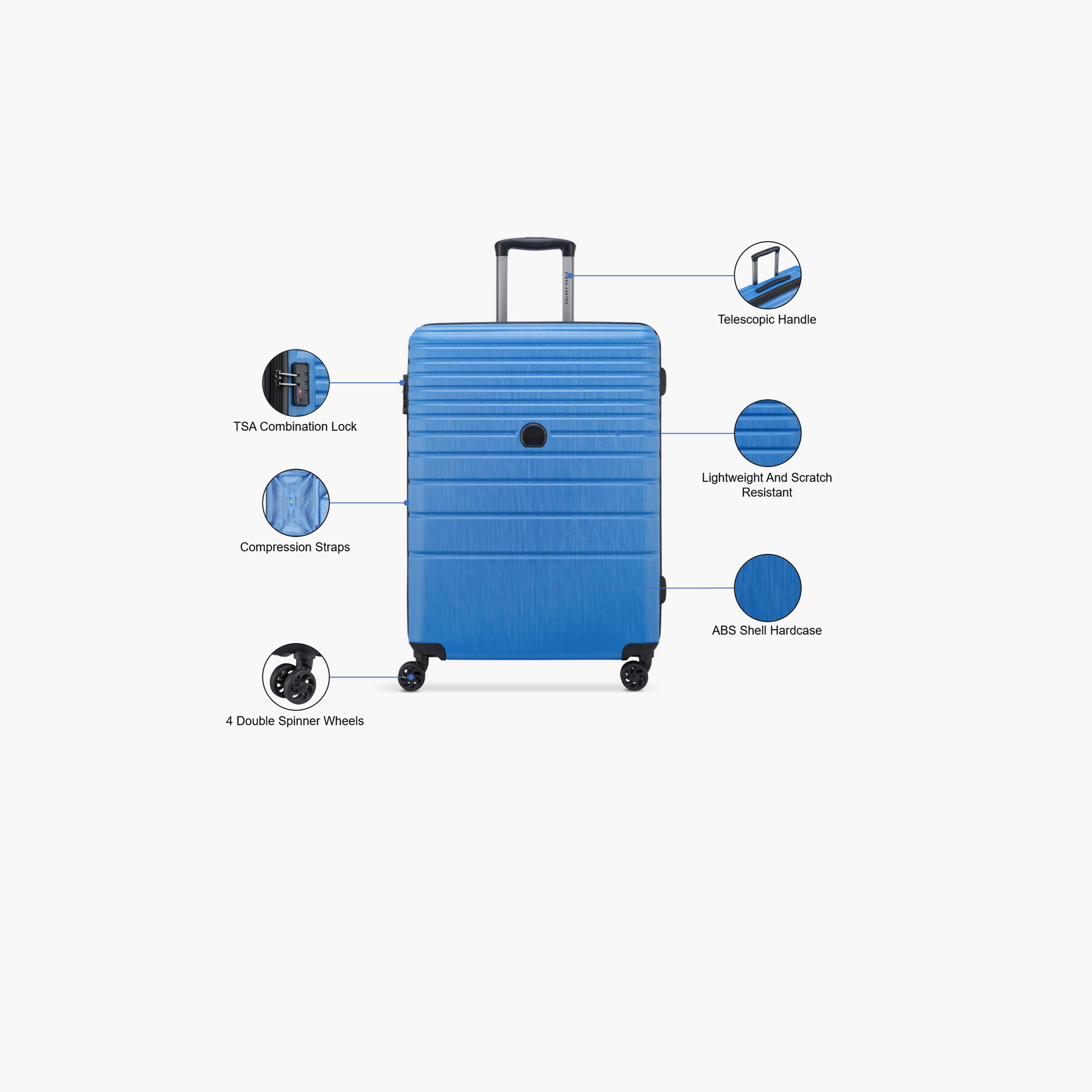 Delsey Alexandra 70 CM Medium Check-in ABS Hard Sided 4-Wheeler Spinner Trolley Bag with TSA Lock-travel-luggagesandbags-luggage-image-3