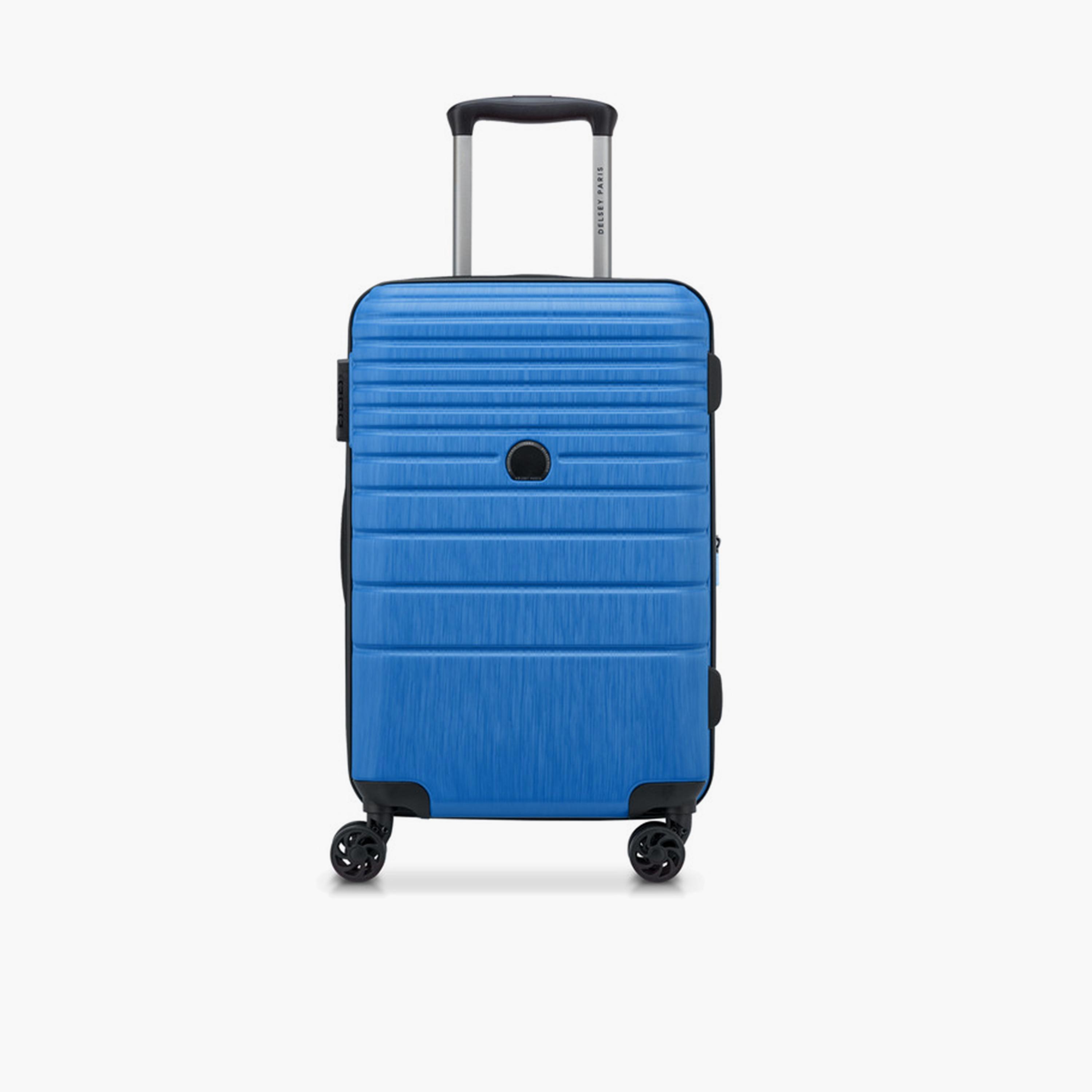 Delsey Alexandra 55 CM Small Cabin ABS Hard Sided 4-Wheeler Spinner Trolley Bag with TSA Lock-travel-luggagesandbags-luggage-image-1
