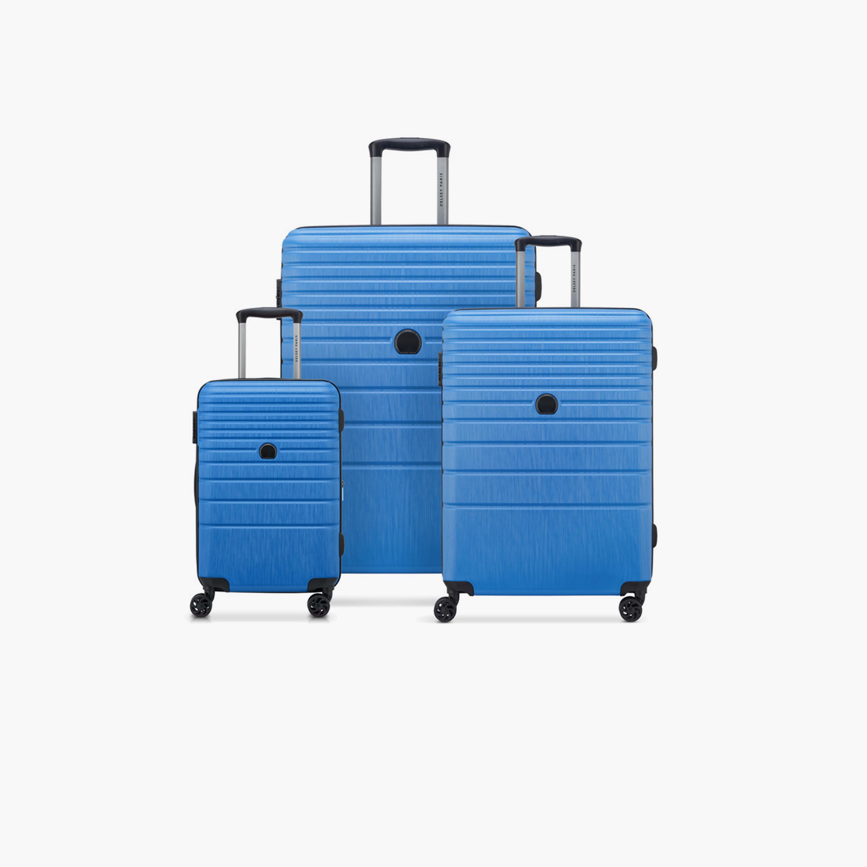 Delsey Alexandra Set of 3 ABS Hard Sided 4-Wheeler Spinner Trolley Bag with TSA Lock-travel-luggagesandbags-luggage-image-1