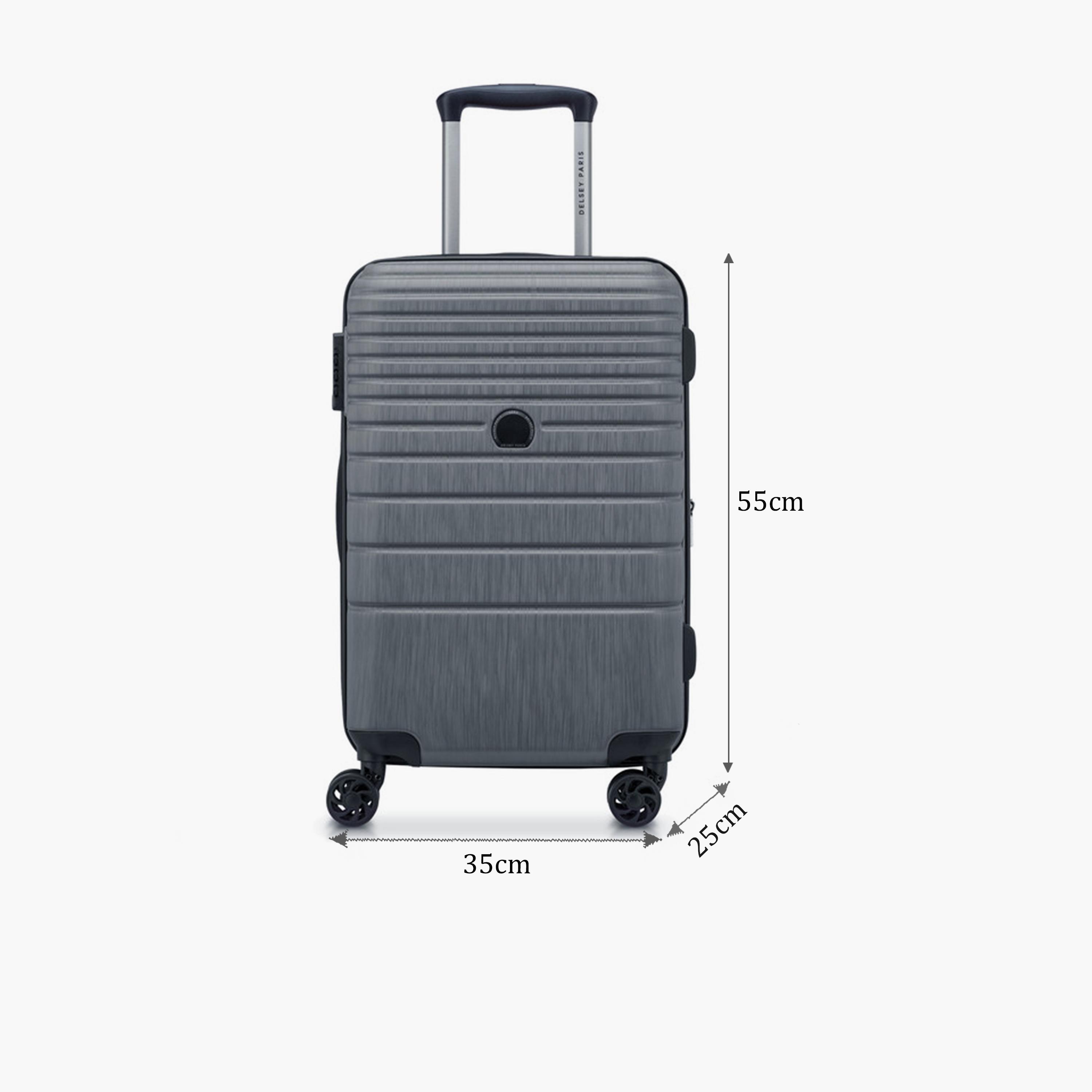 Delsey Alexandra 55 CM Small Cabin ABS Hard Sided 4-Wheeler Spinner Trolley Bag with TSA Lock-travel-luggagesandbags-luggage-image-2