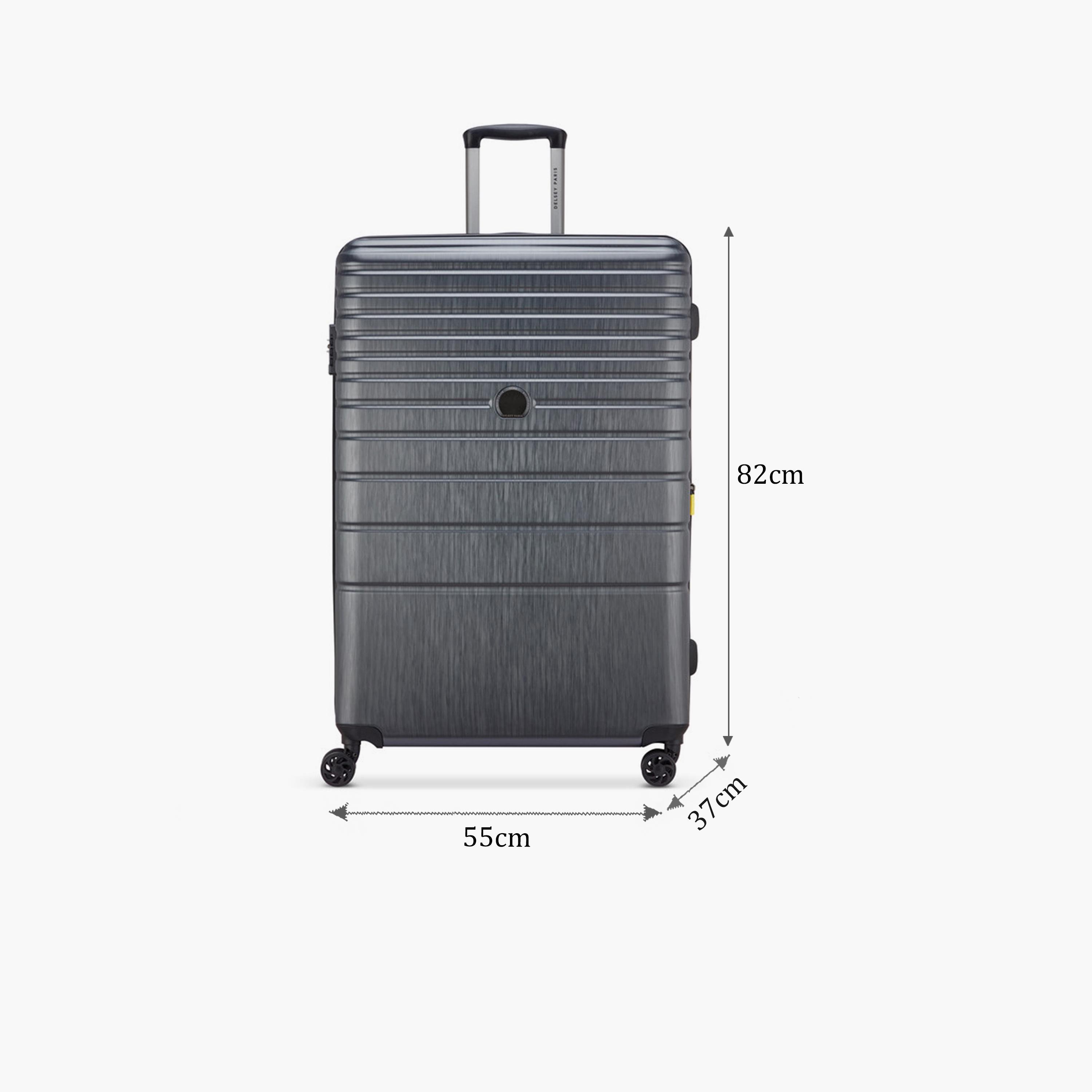 Delsey Alexandra 82 CM Large Check-in ABS Hard Sided 4-Wheeler Spinner Trolley Bag with TSA Lock-travel-luggagesandbags-luggage-image-2