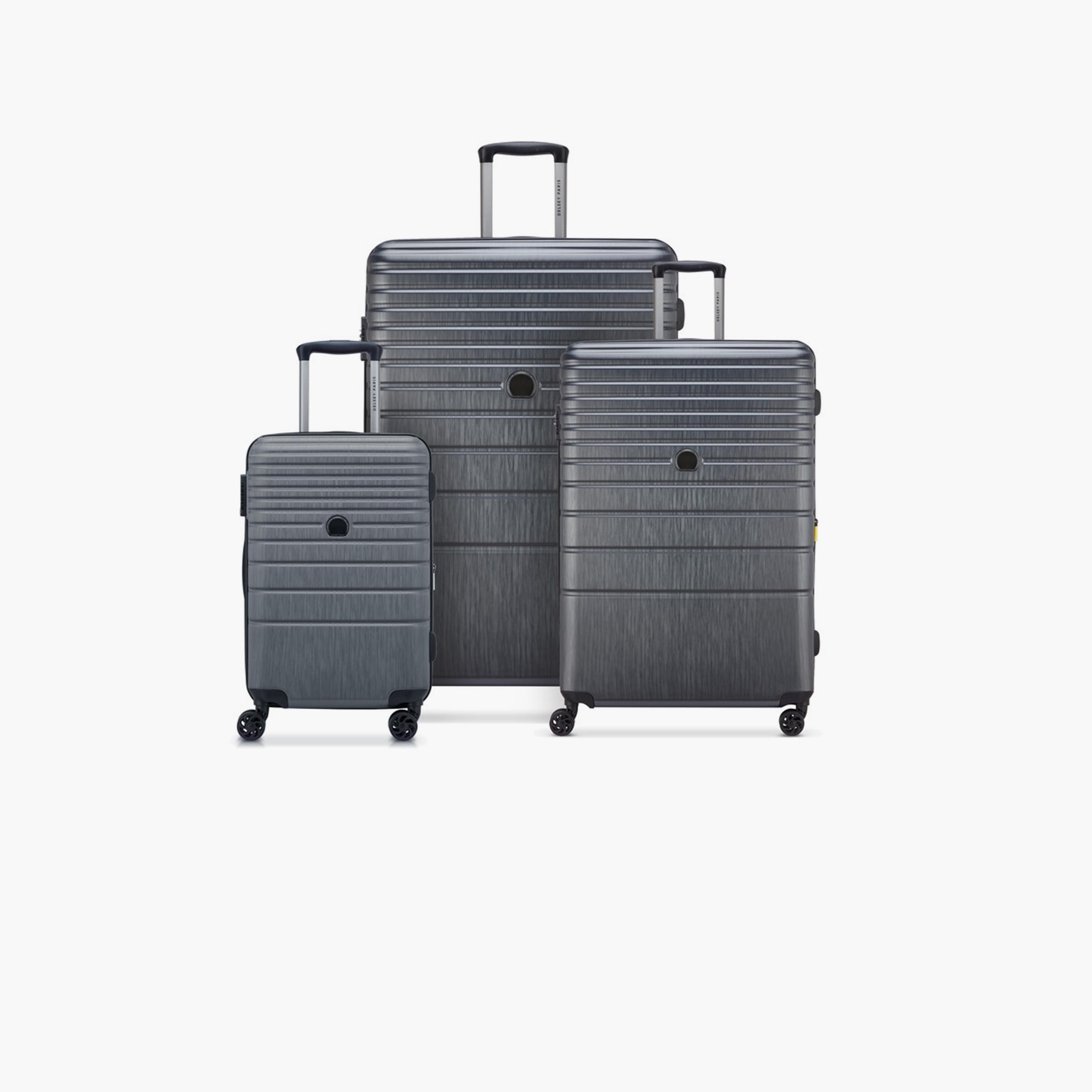 Delsey Alexandra Set of 3 ABS Hard Sided 4-Wheeler Spinner Trolley Bag with TSA Lock-travel-luggagesandbags-luggage-image-1