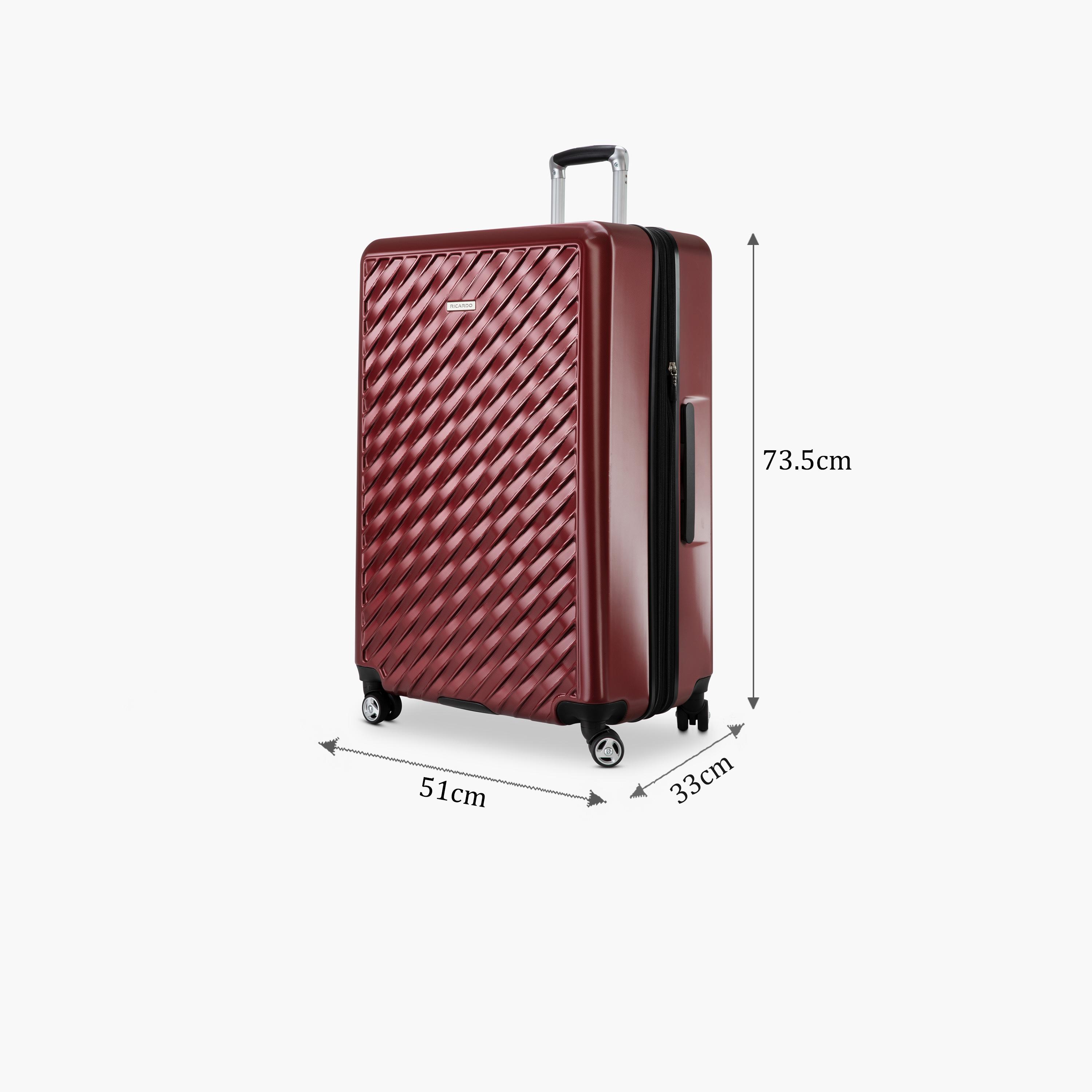 Ricardo Melrose 73.5 CM Large Check-in Polypropylene Hard Sided 4-Wheeler Spinner Trolley Bag with TSA Lock-travel-luggagesandbags-luggage-image-2
