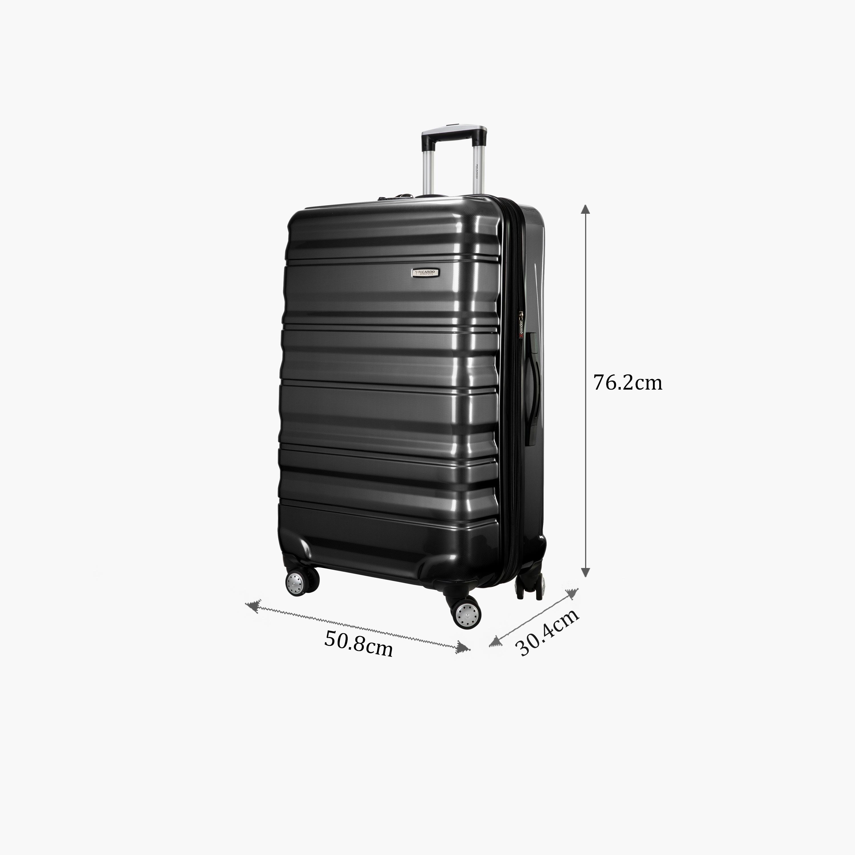 Ricardo Piedmont 76.2 CM Large Check-in Polypropylene Hard Sided 4-Wheeler Spinner Trolley Bag with TSA Lock-travel-luggagesandbags-luggage-image-2