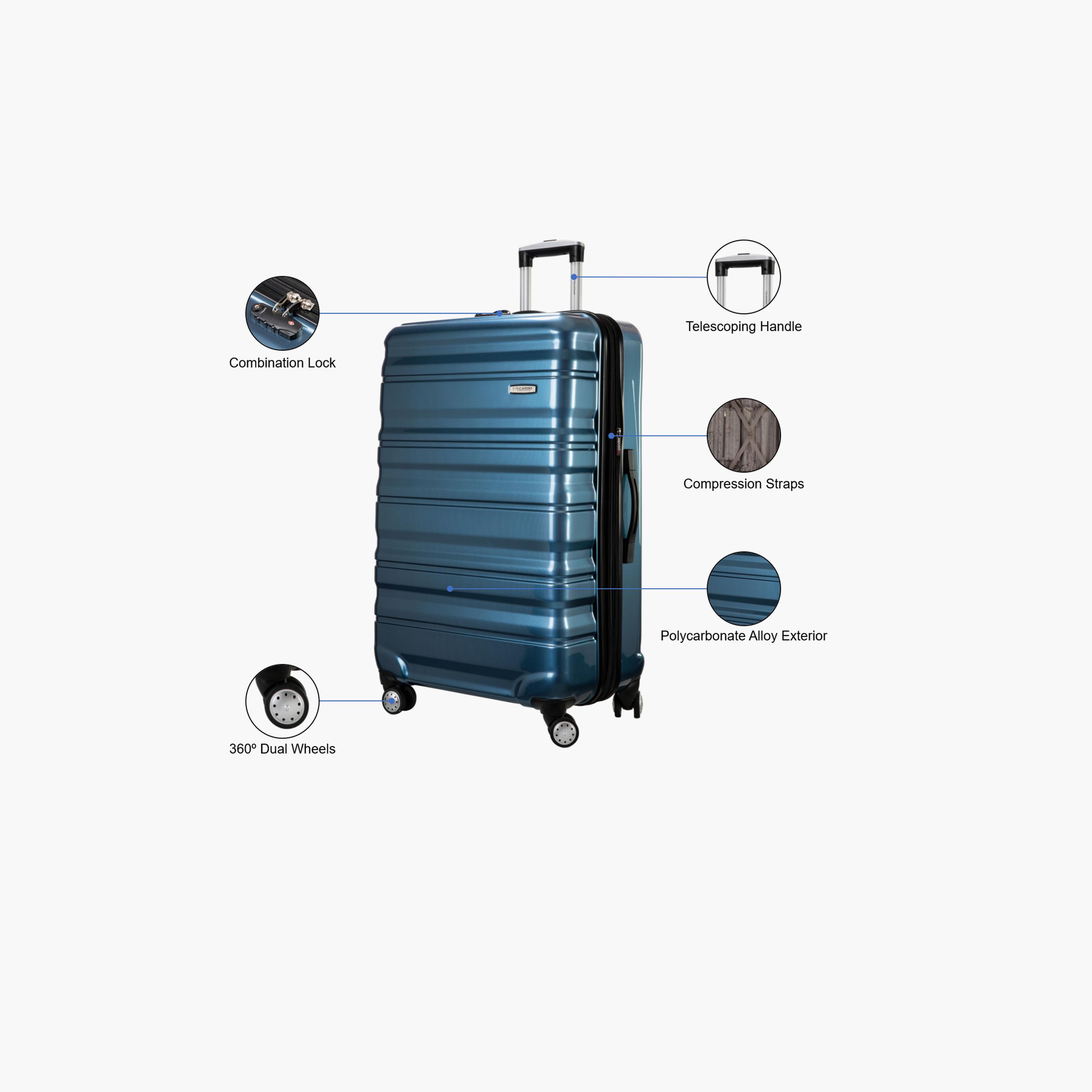 Ricardo Piedmont 76.2 CM Large Check-in Polypropylene Hard Sided 4-Wheeler Spinner Trolley Bag with TSA Lock-travel-luggagesandbags-luggage-image-3