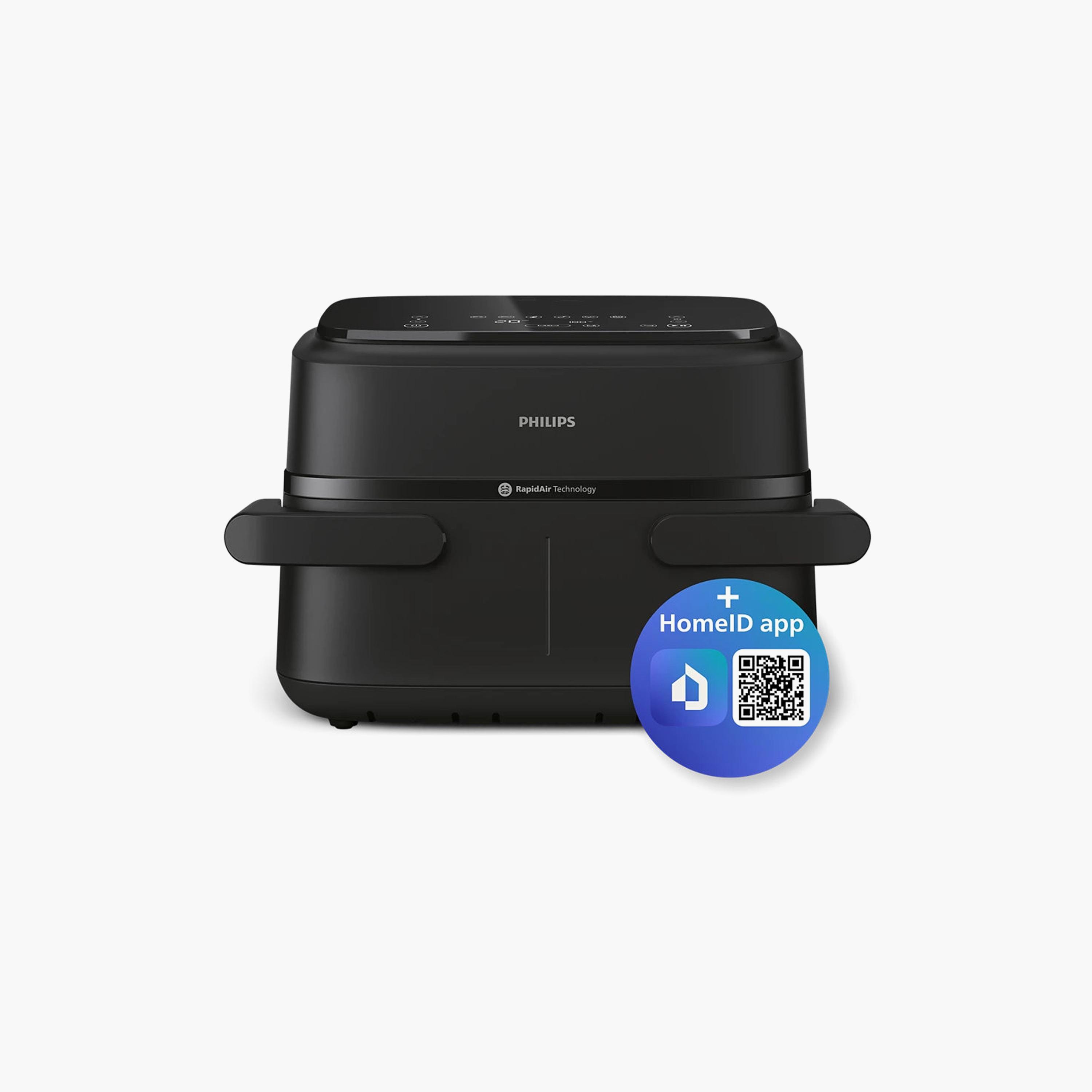 مقلاة هوائية مزدوجة السلة من فيليبس 1000 سيريز، سعة 7،1 لتر - أسود | NA150/09-household-appliances-kitchenappliances-airfryers-image-5