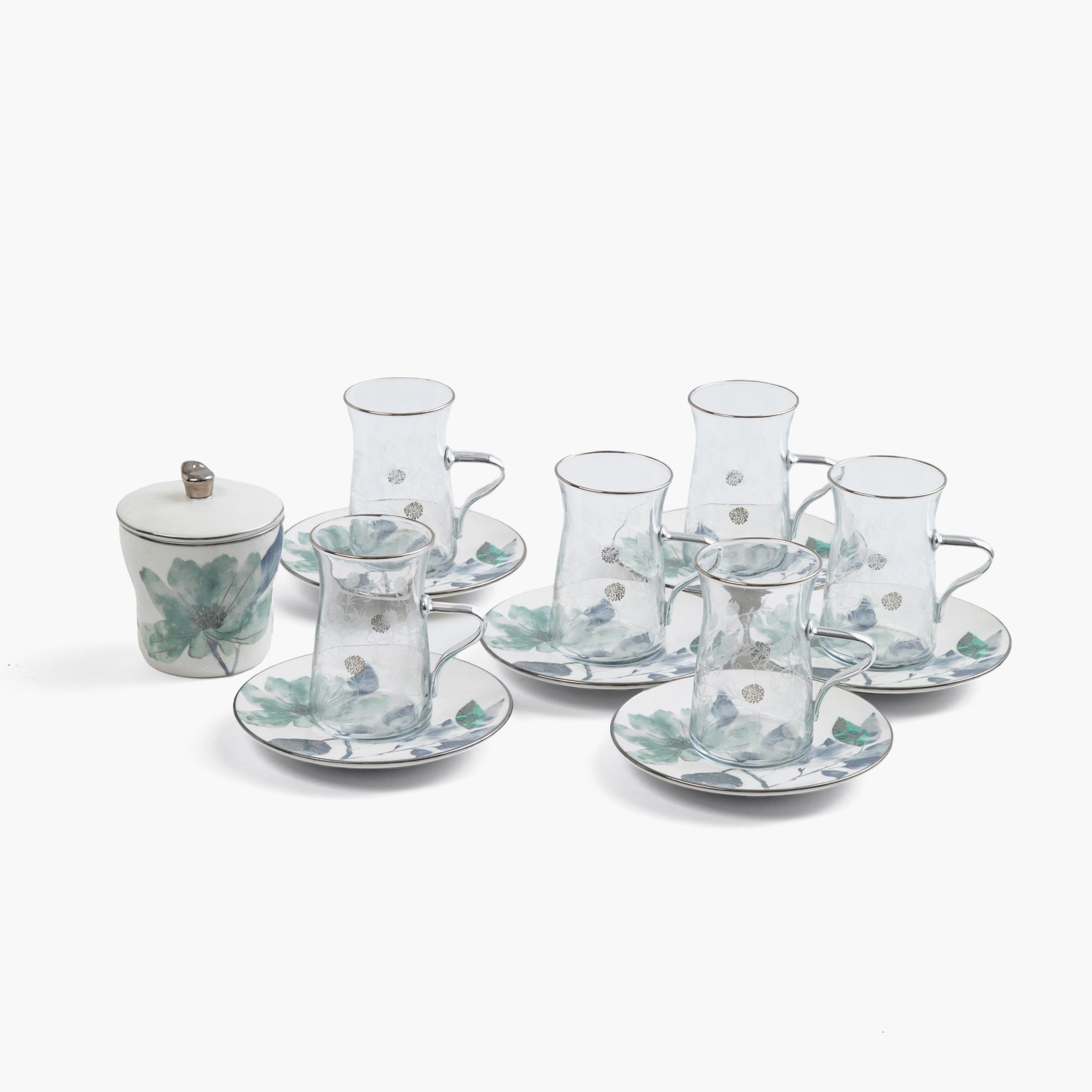 Floral Glass Tea Set 13-Piece-household-dining-teaandcoffee-teaandcoffeesets-image-2
