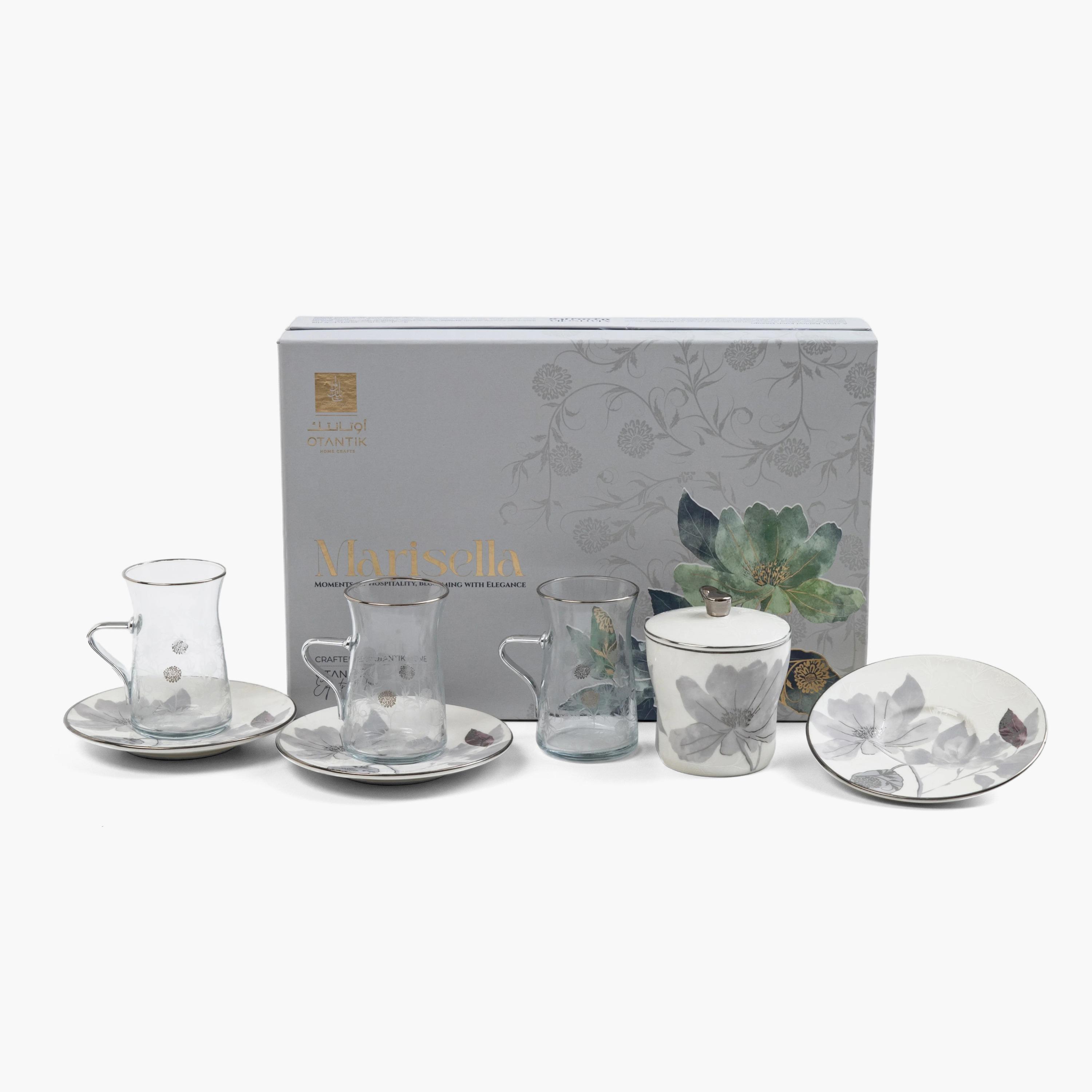 طقم شاي زجاجي مزهر 13 قطعة-household-dining-teaandcoffee-teaandcoffeesets-image-6