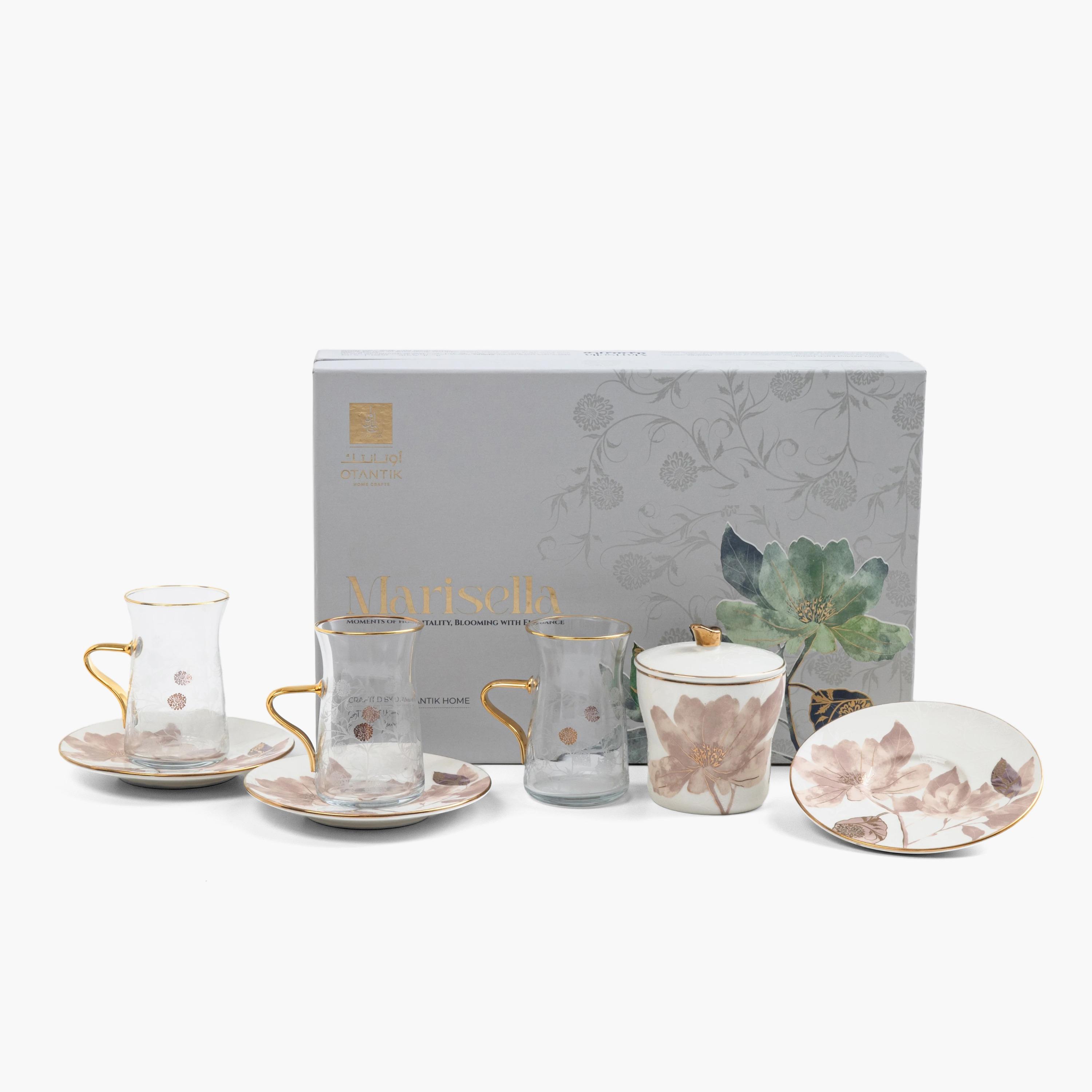 طقم شاي زجاجي مزهر 13 قطعة-household-dining-teaandcoffee-teaandcoffeesets-image-11