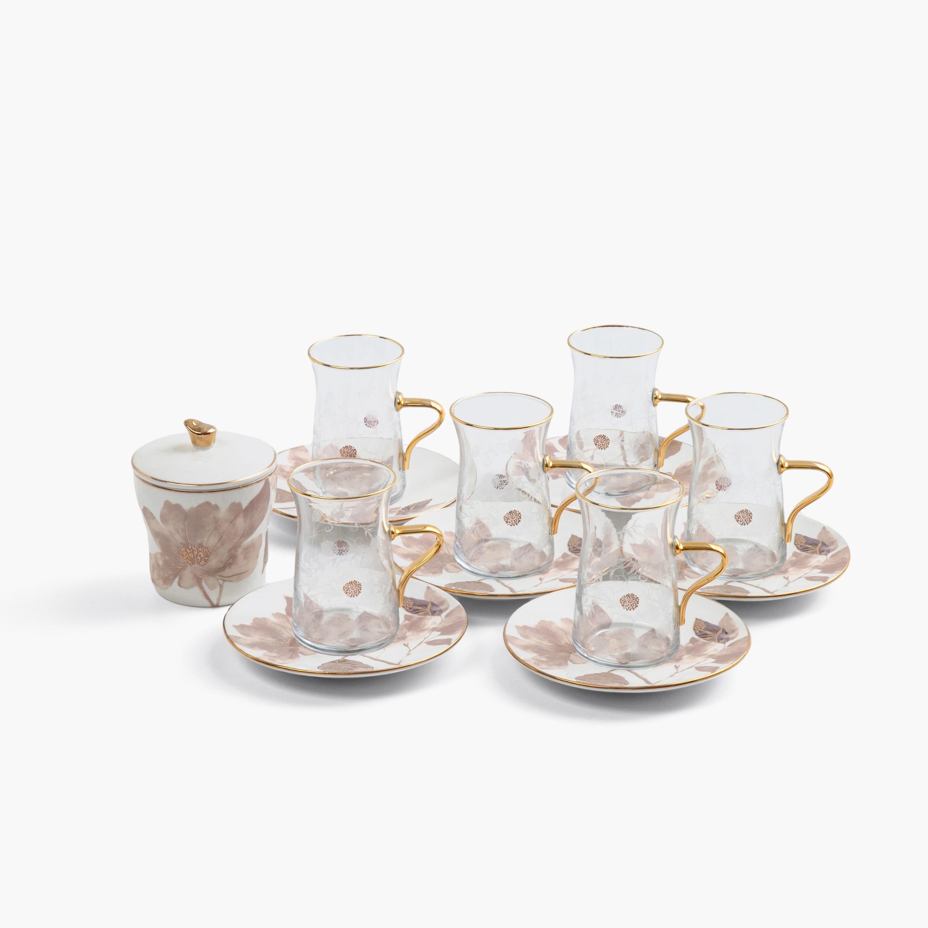 طقم شاي زجاجي مزهر 13 قطعة-household-dining-teaandcoffee-teaandcoffeesets-image-12