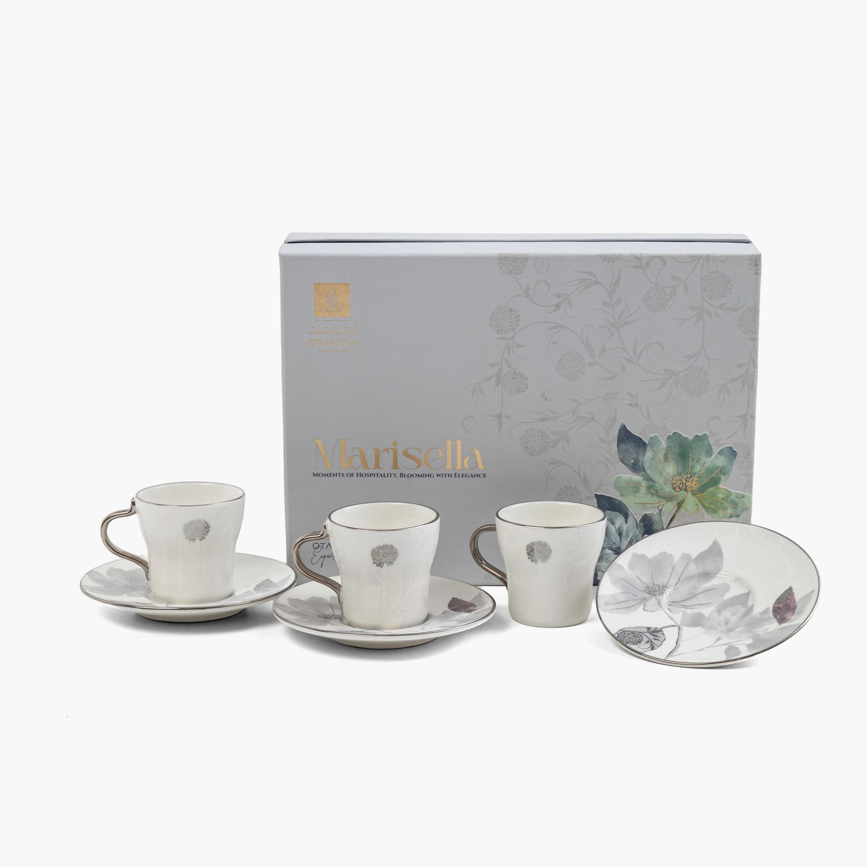 Floral Porcelain Espresso 12 Pcs Cup Set-household-dining-teaandcoffee-teaandcoffeesets-image-1