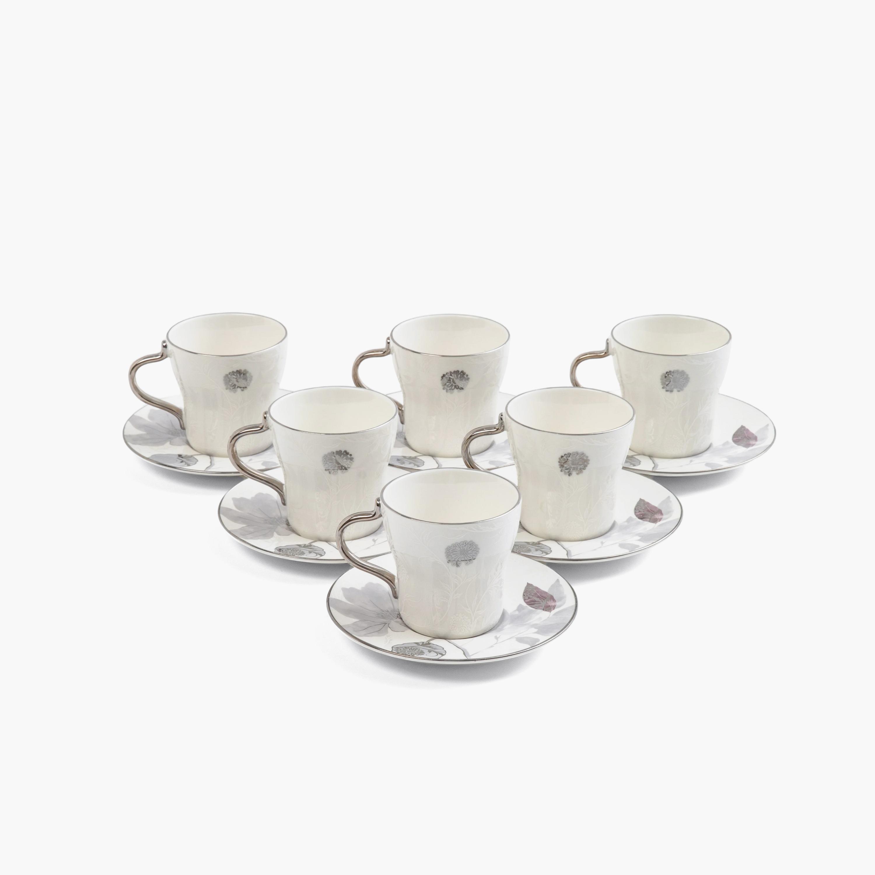 Floral Porcelain Espresso 12 Pcs Cup Set-household-dining-teaandcoffee-teaandcoffeesets-image-2