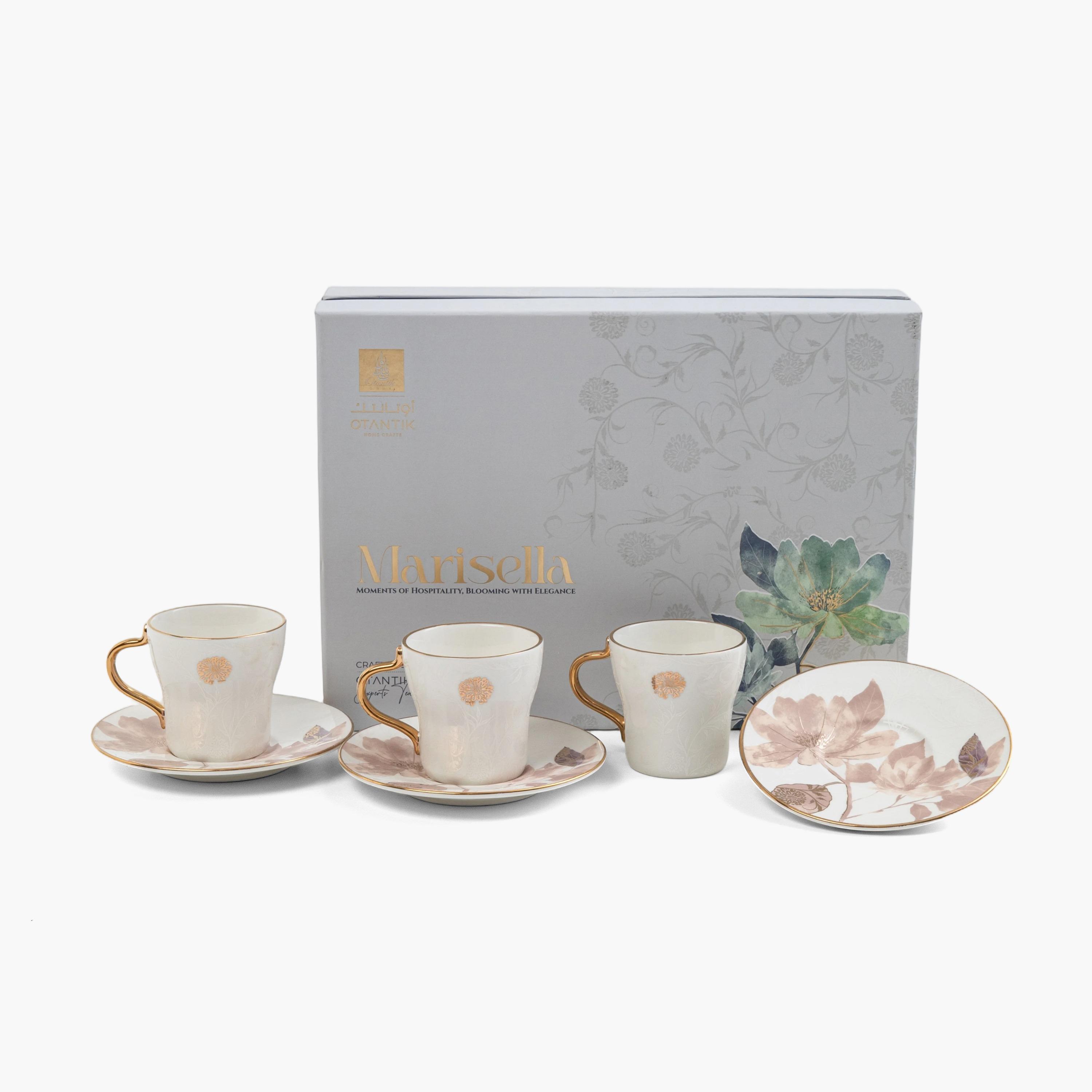 طقم فناجين قهوة بورسلين بنمط أزهار-household-dining-teaandcoffee-teaandcoffeesets-image-5