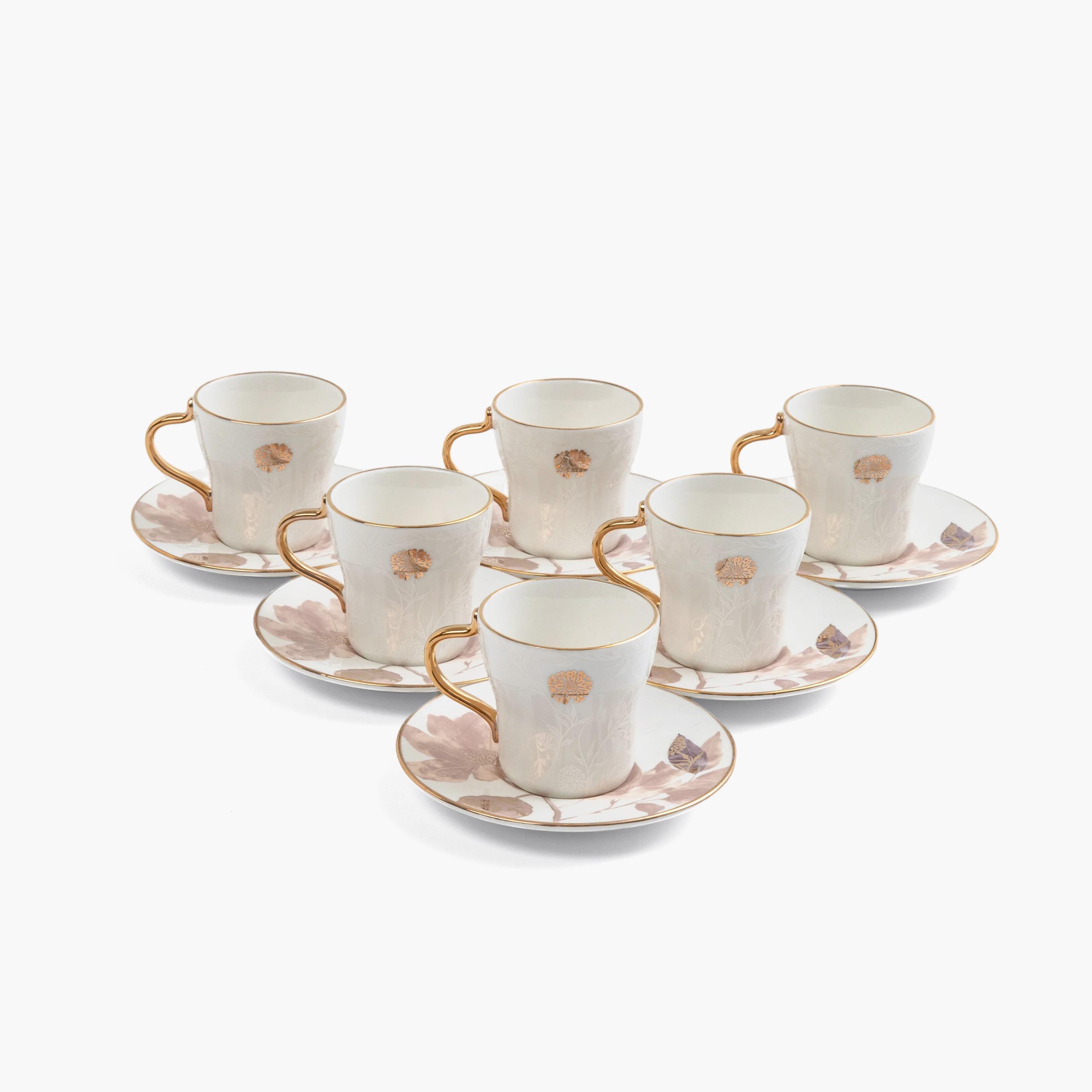 طقم فناجين قهوة بورسلين بنمط أزهار-household-dining-teaandcoffee-teaandcoffeesets-image-6