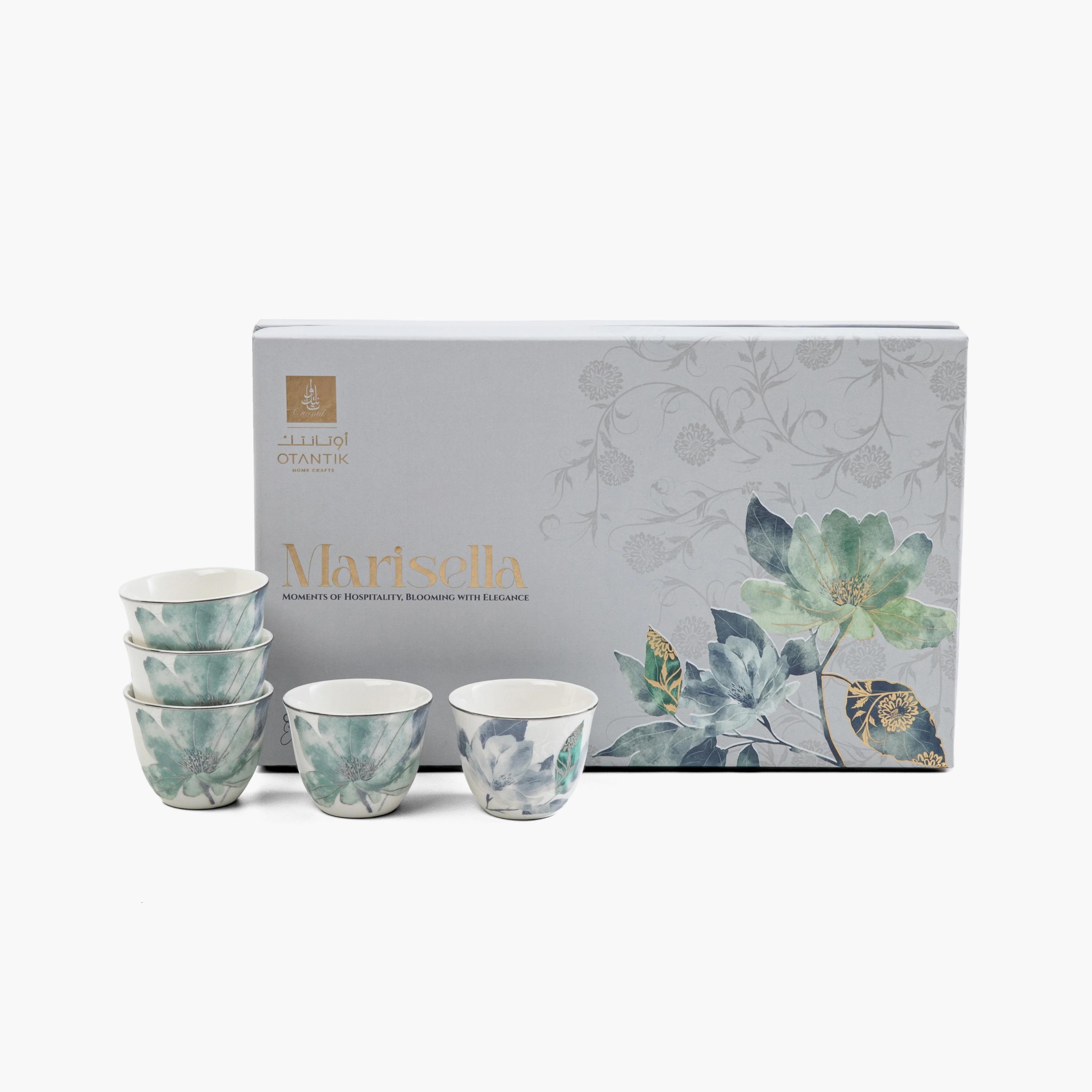 Floral Pattern Arabic 12 Pcs Coffee Cups-household-dining-teaandcoffee-teaandcoffeesets-image-1