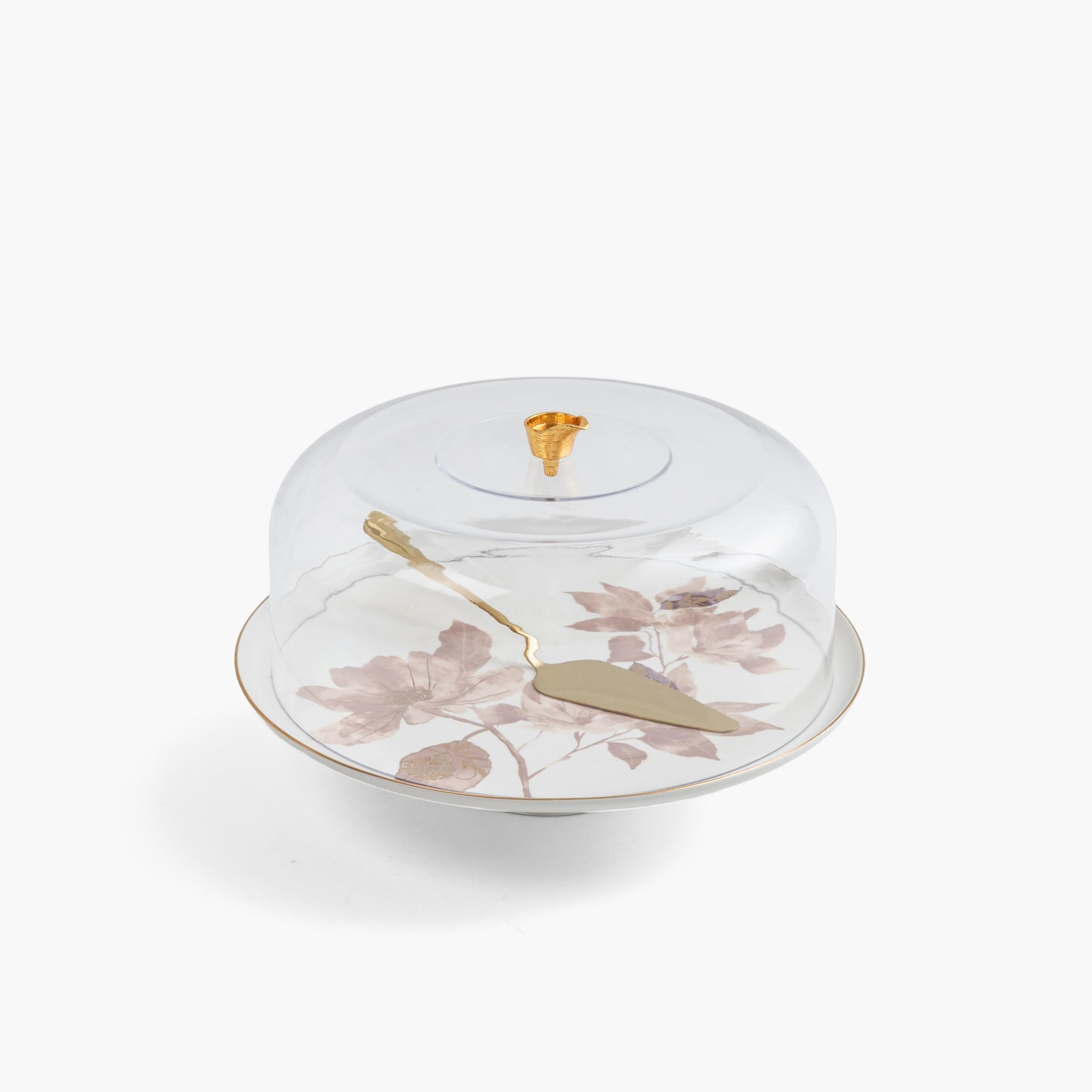 Floral Cake Serving 9 Pcs Set-household-dining-serveware-cakestands-image-7