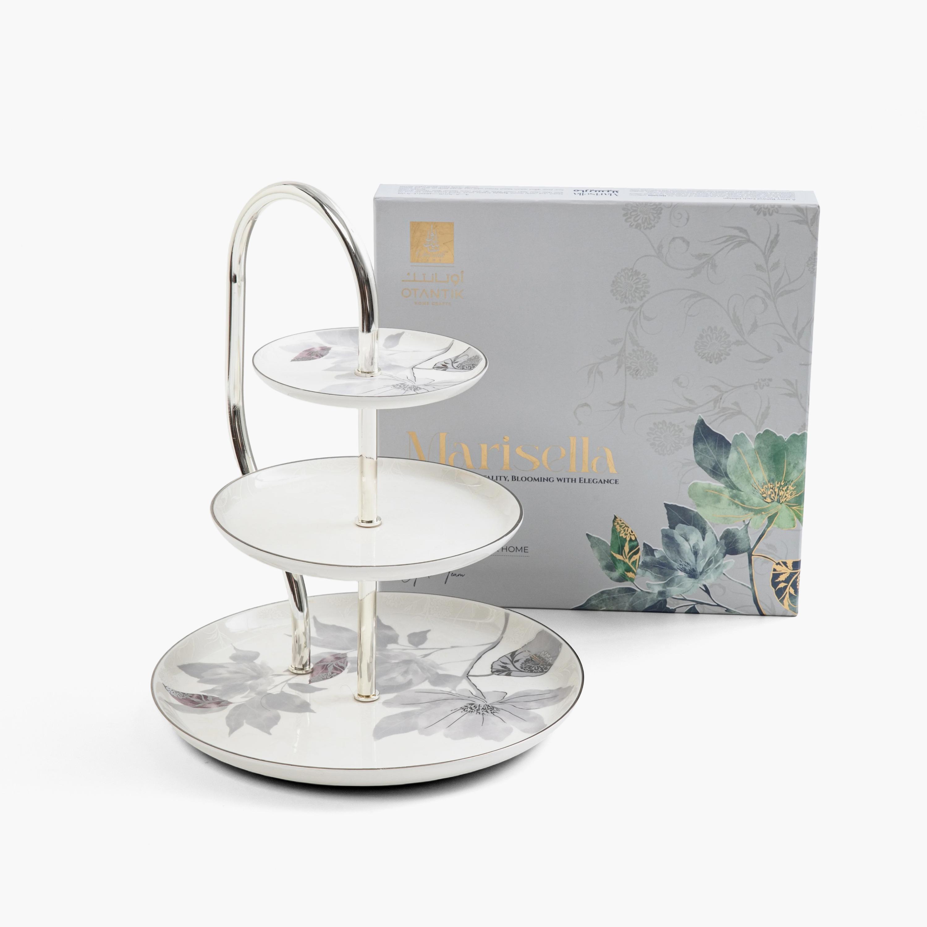 Floral Three-Tier Serving Stand-household-dining-serveware-cakestands-image-1