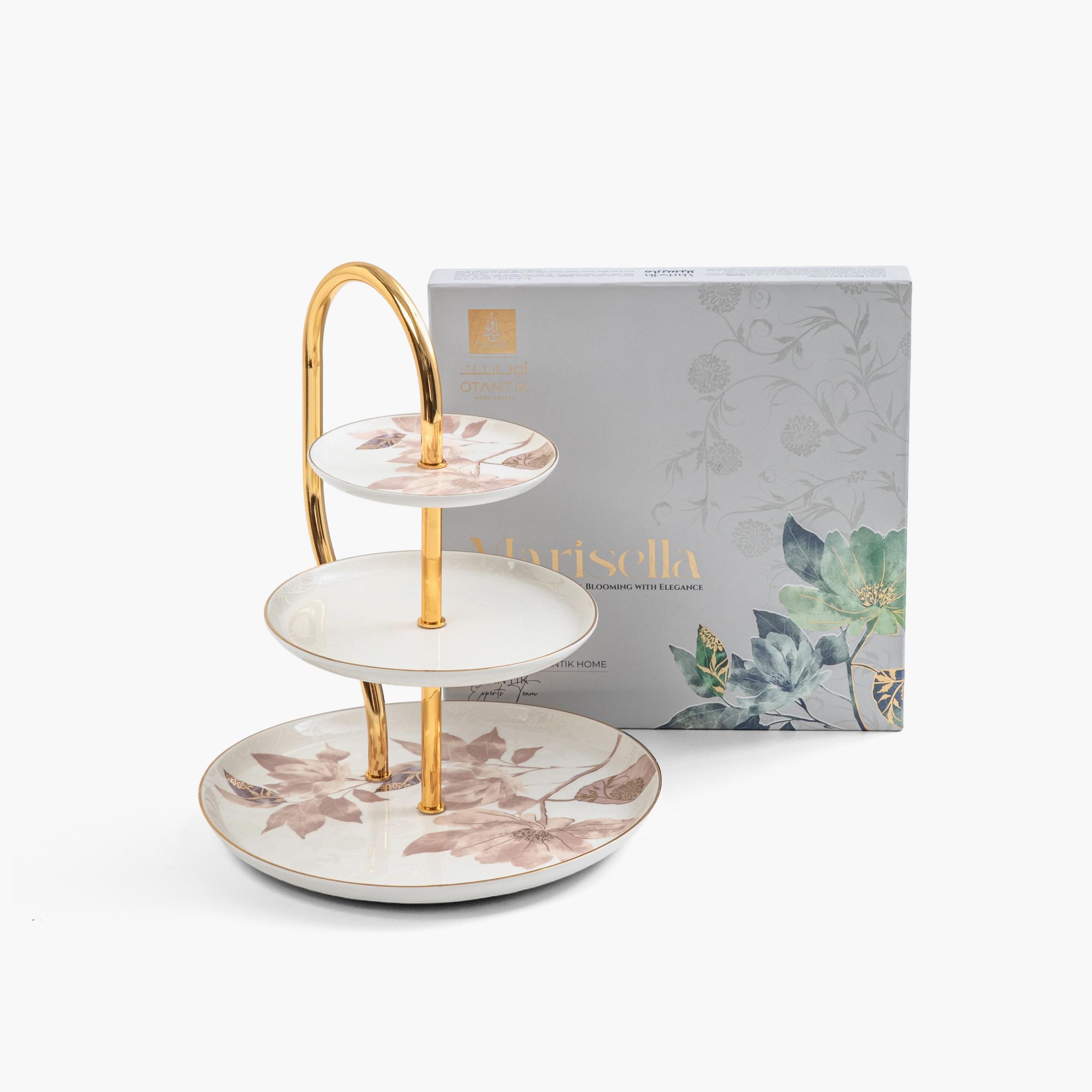 Floral Three-Tier Serving Stand-household-dining-serveware-cakestands-image-4