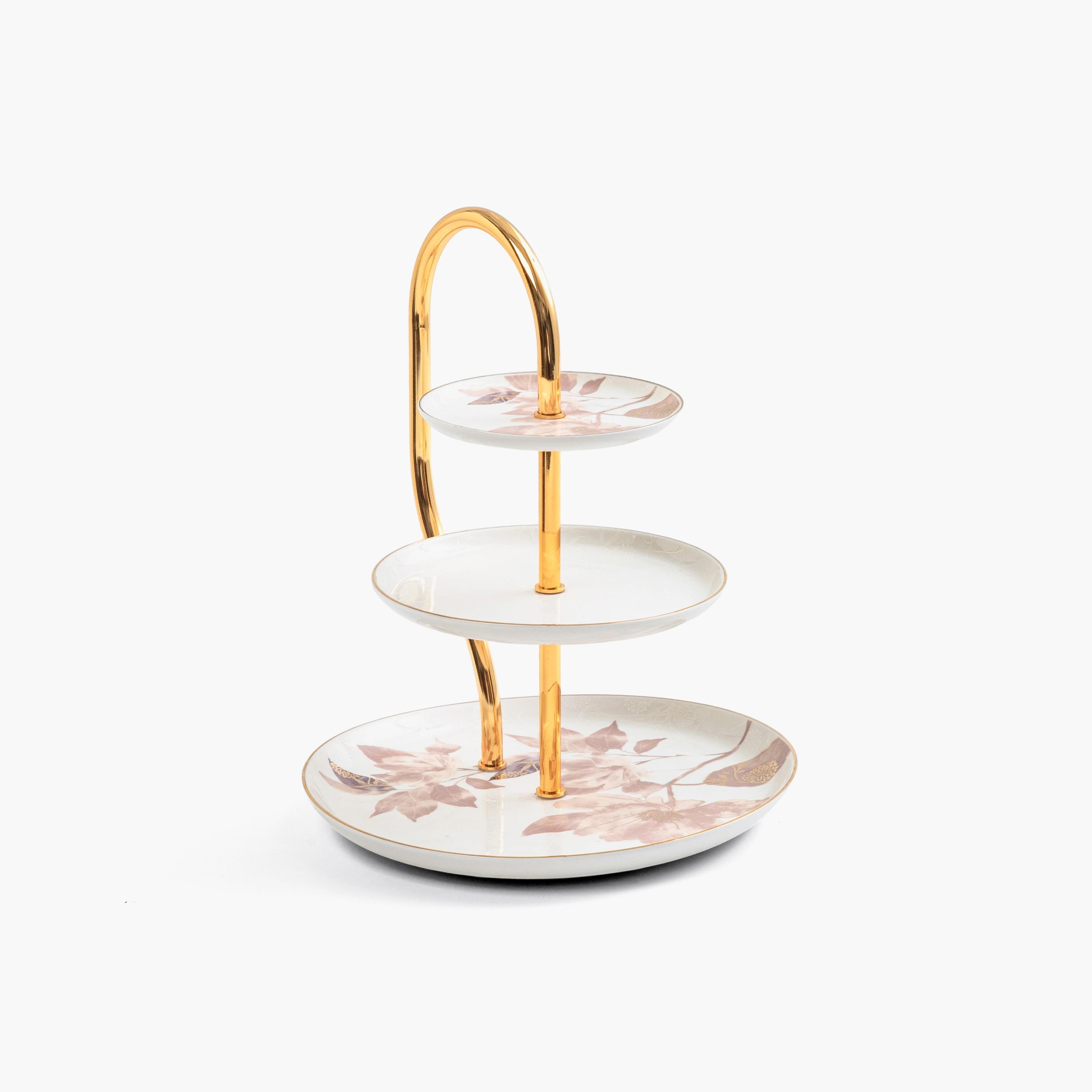 Floral Three-Tier Serving Stand-household-dining-serveware-cakestands-image-5