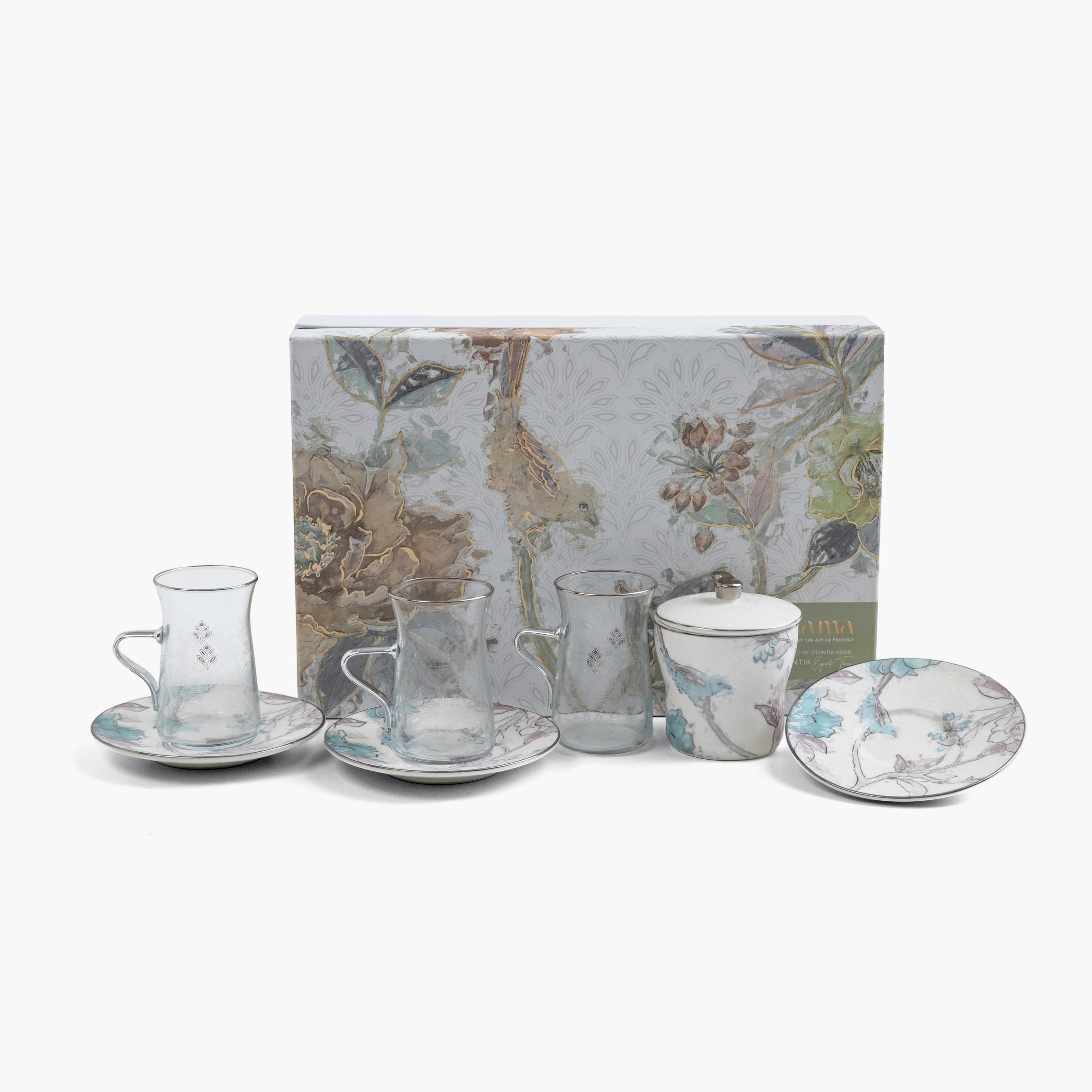 Floral Tea Set 13 Pieces-household-dining-teaandcoffee-teaandcoffeesets-image-1