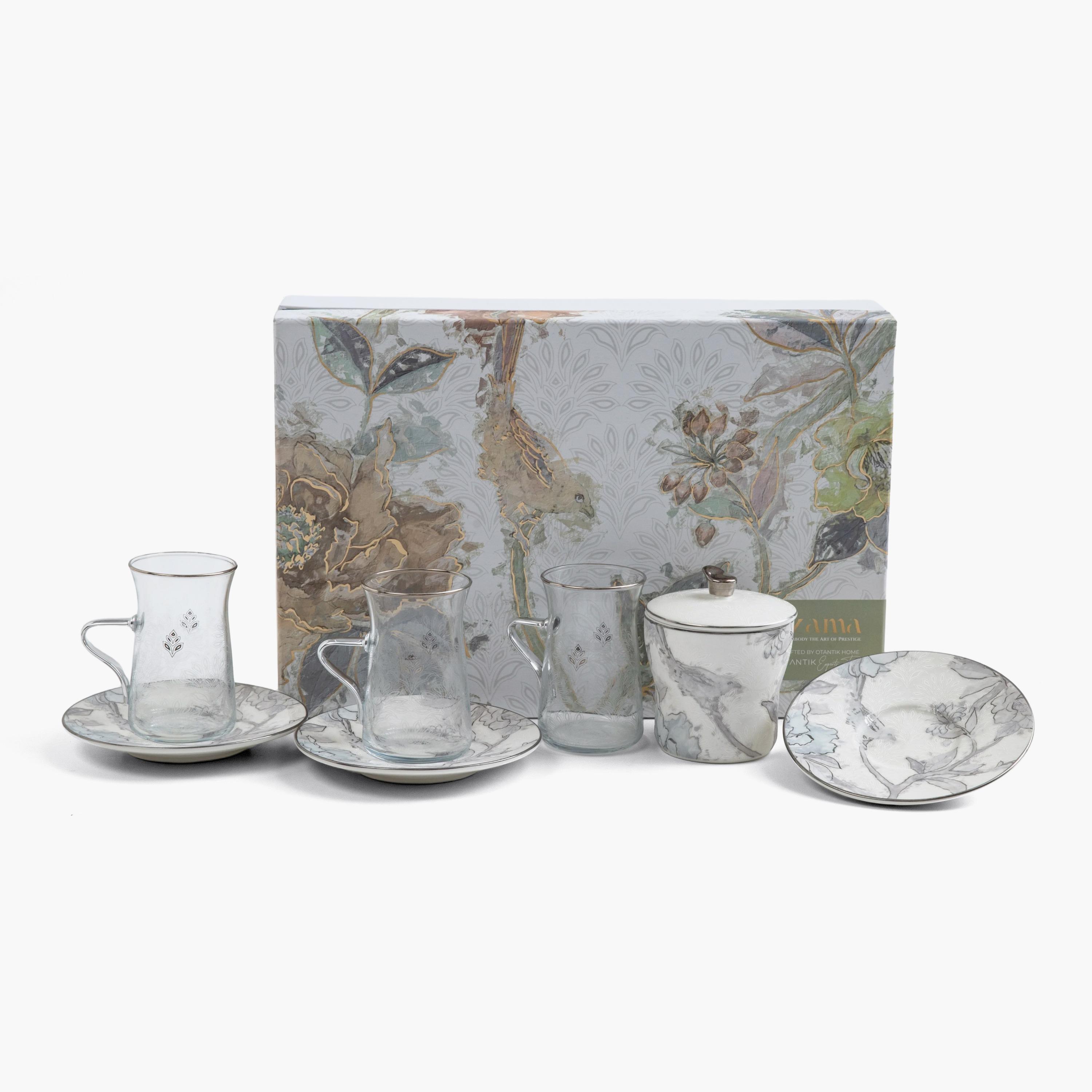 Floral Tea Set 13 Pieces-household-dining-teaandcoffee-teaandcoffeesets-image-1