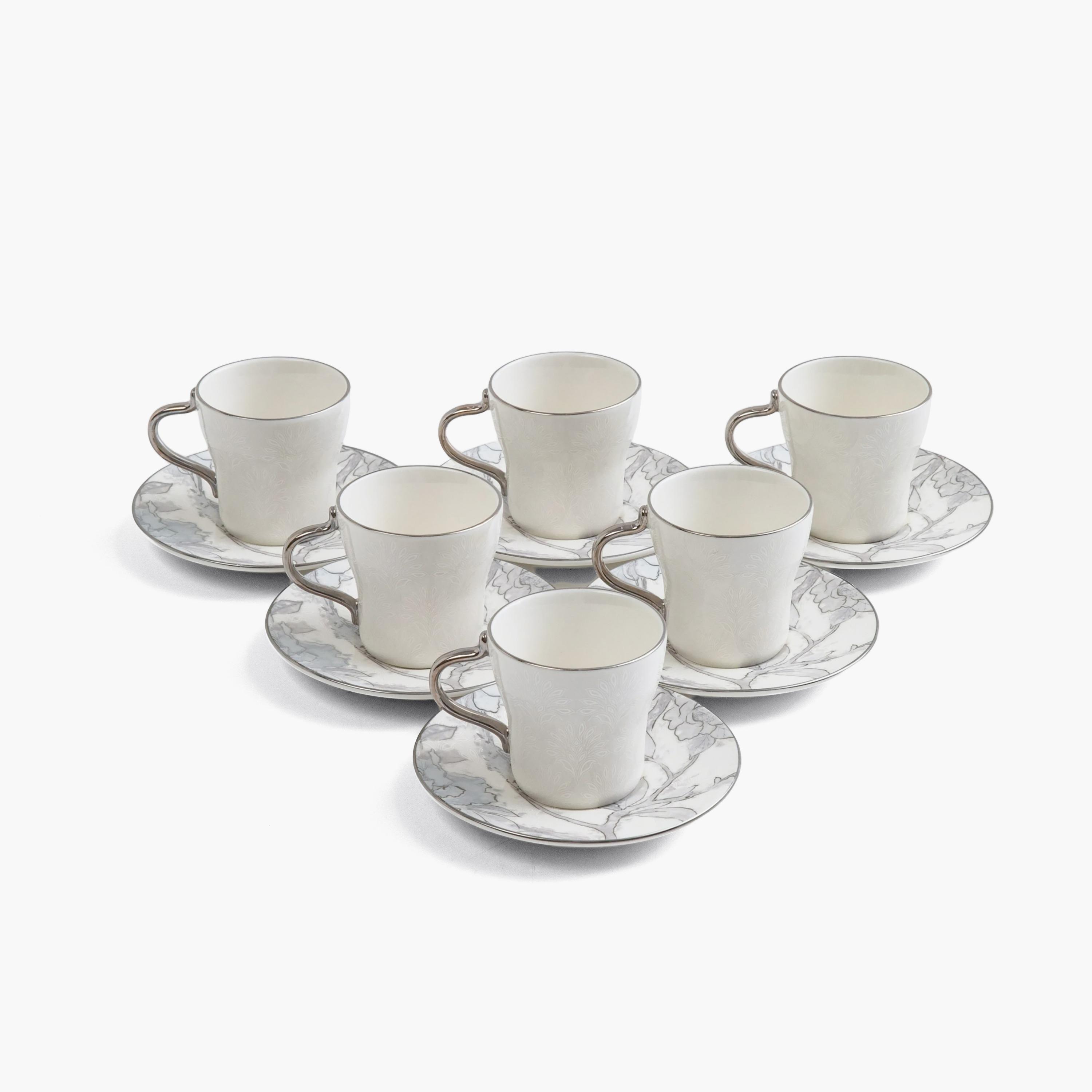 Floral Porcelain Coffee Cup Saucer Set-household-dining-teaandcoffee-teaandcoffeesets-image-2