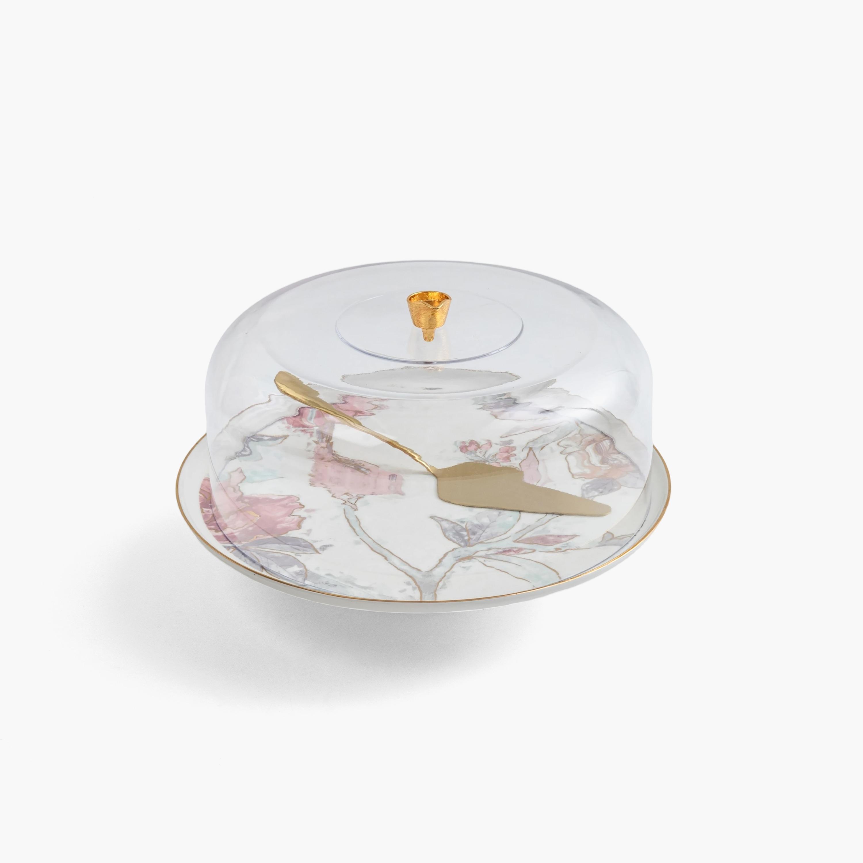 طقم تقديم كيك بنقوش زهور-household-dining-serveware-cakestands-image-12