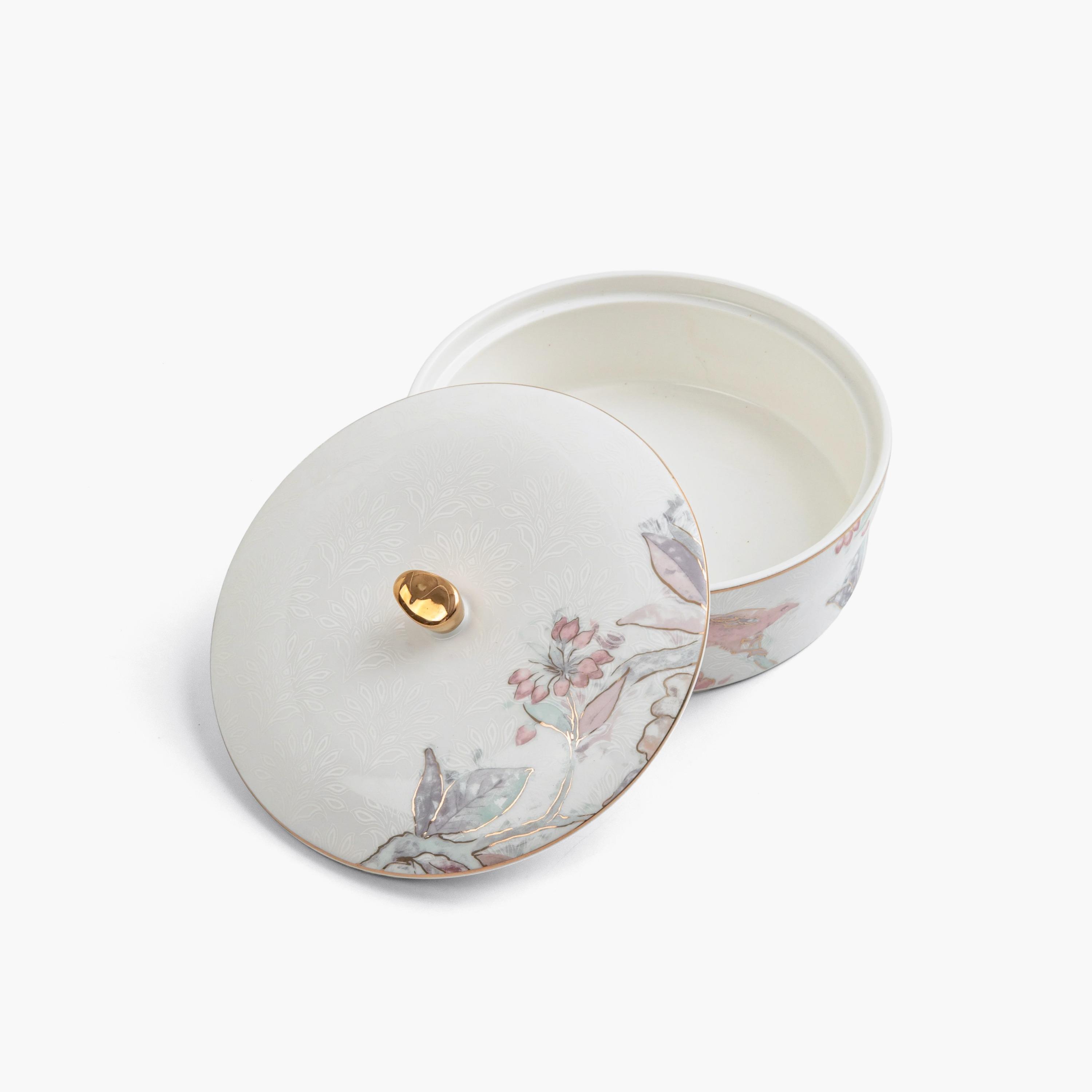 وعاء تمر خزامى مزخرف بالزهور-household-dining-dinnerware-bowls-image-4