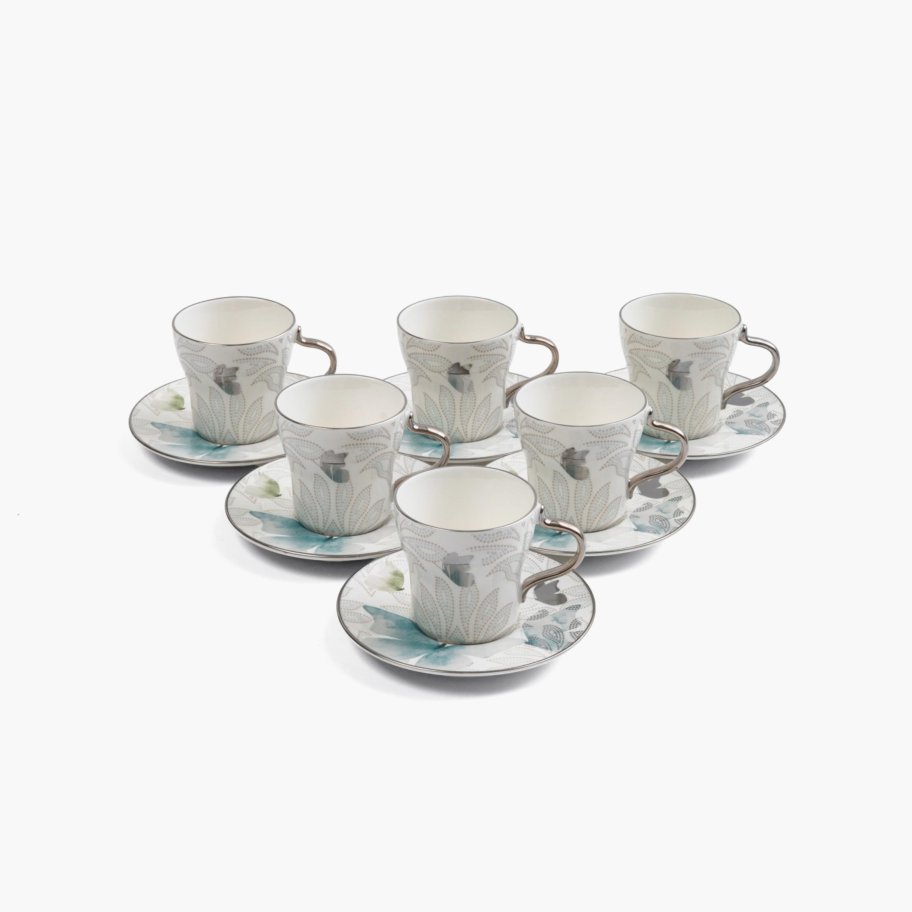 Butterfly Design Porcelain Coffee Cup Set-household-dining-teaandcoffee-teaandcoffeesets-image-2