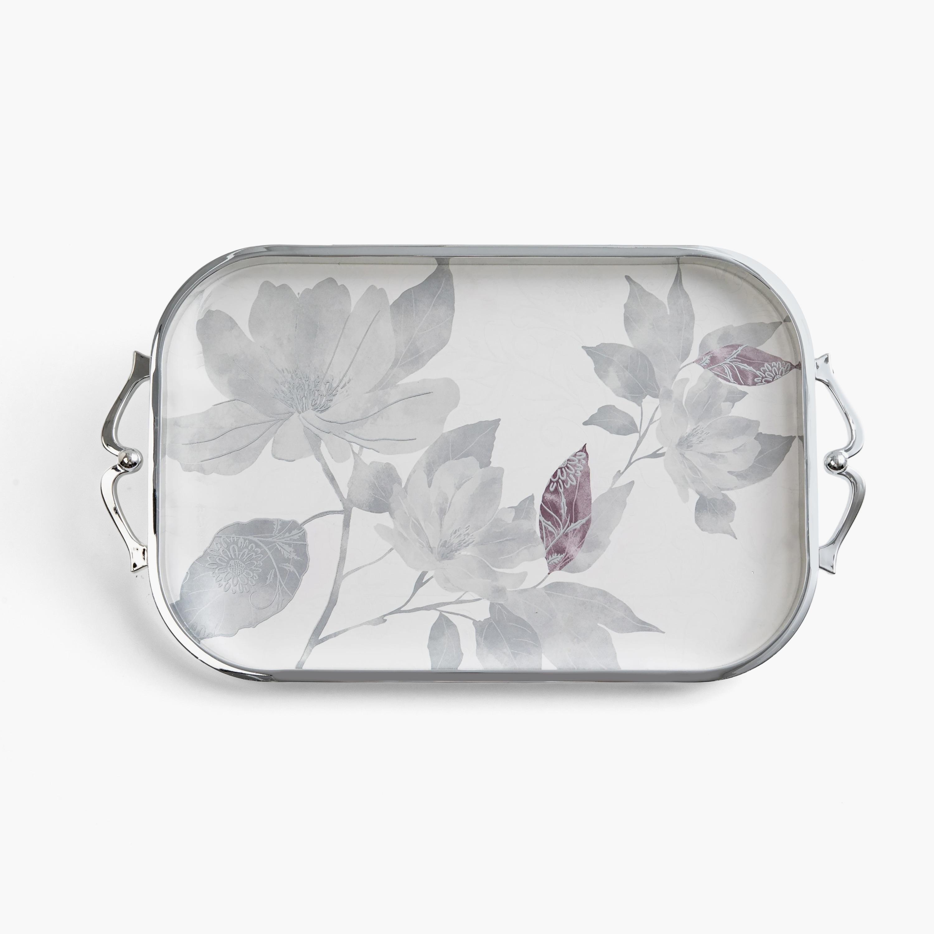 Floral Patterned Decorative Serving Tray-household-dining-serveware-servingtrays-image-1