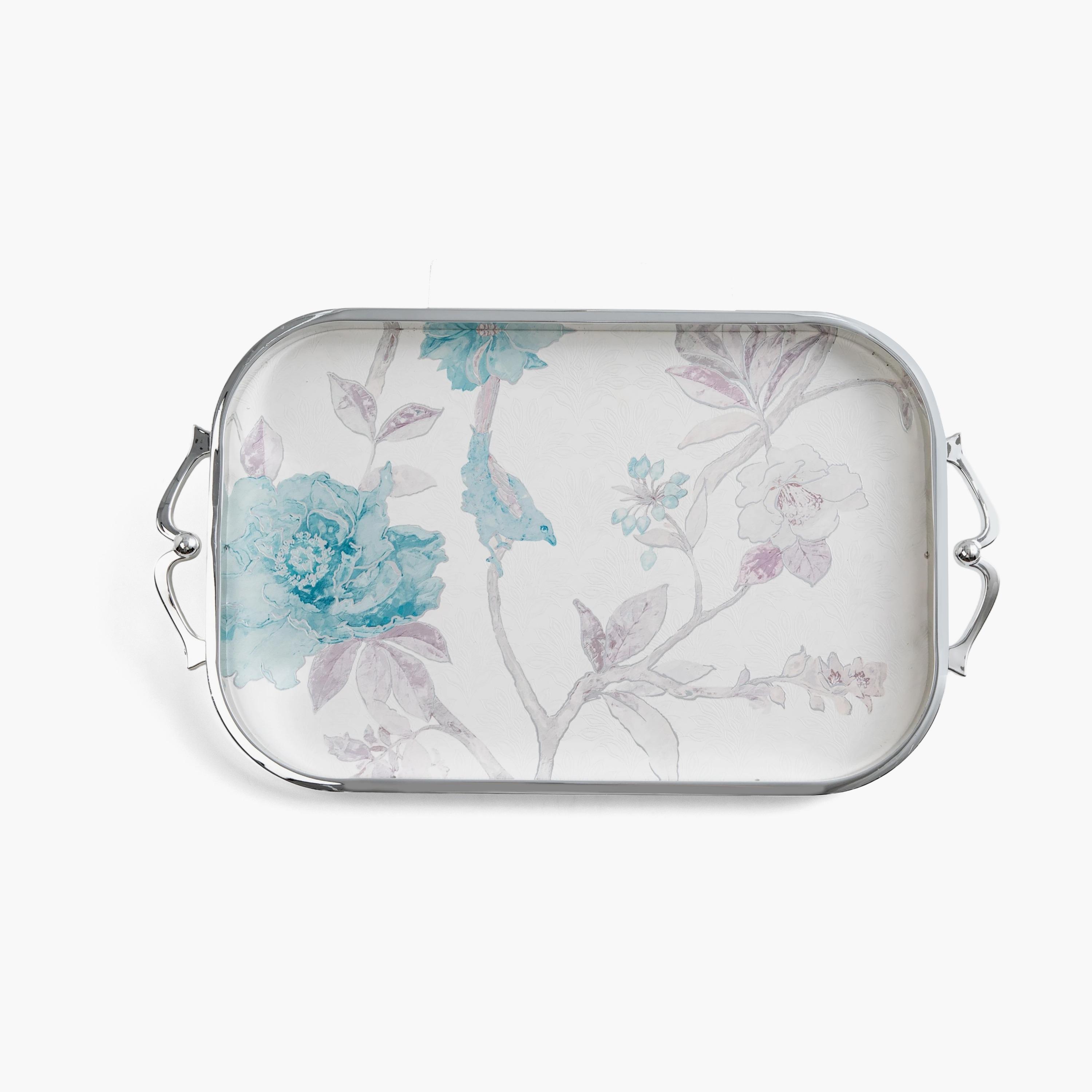 Floral Rectangular Serving Tray-household-dining-serveware-servingtrays-image-1