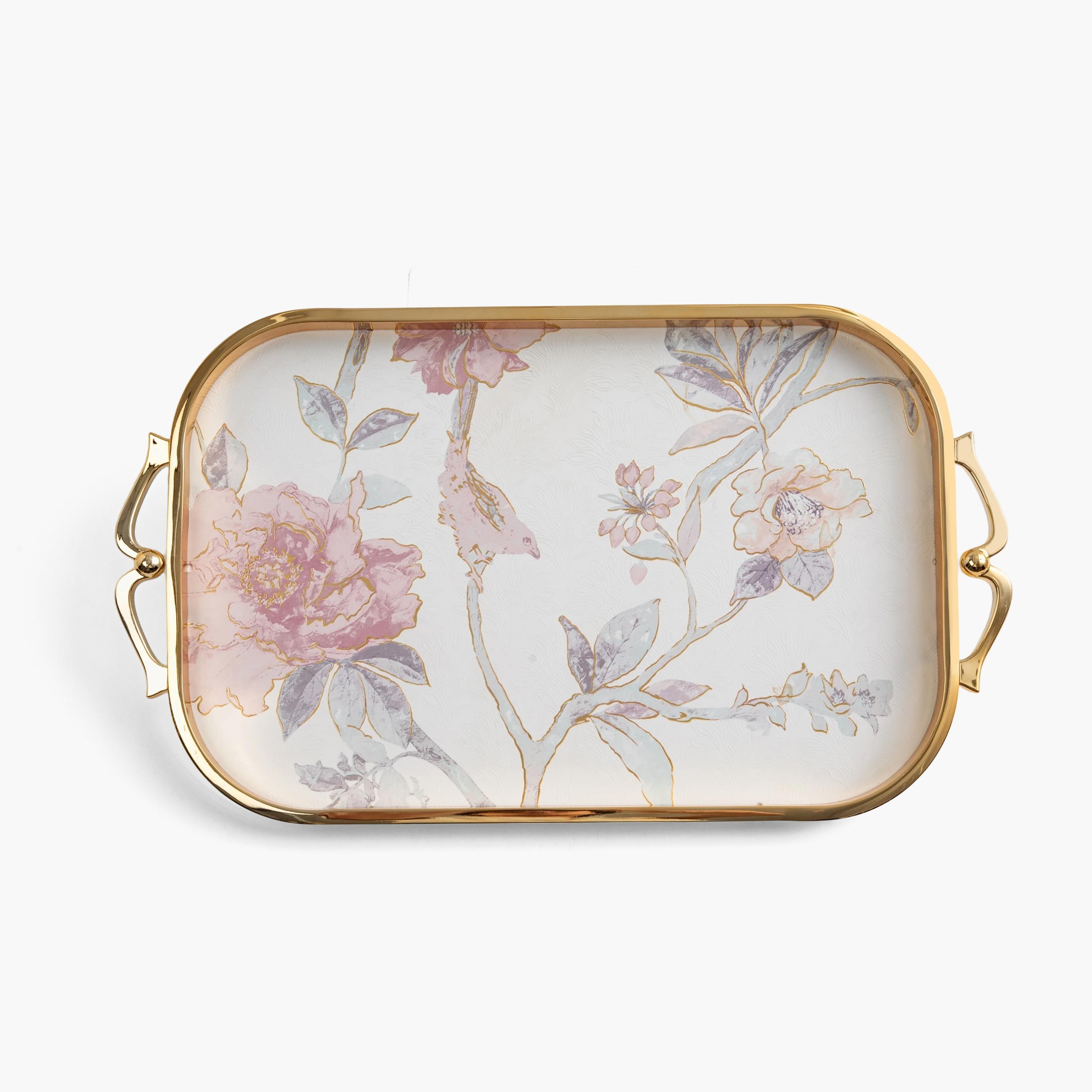 Floral Rectangular Serving Tray-household-dining-serveware-servingtrays-image-3