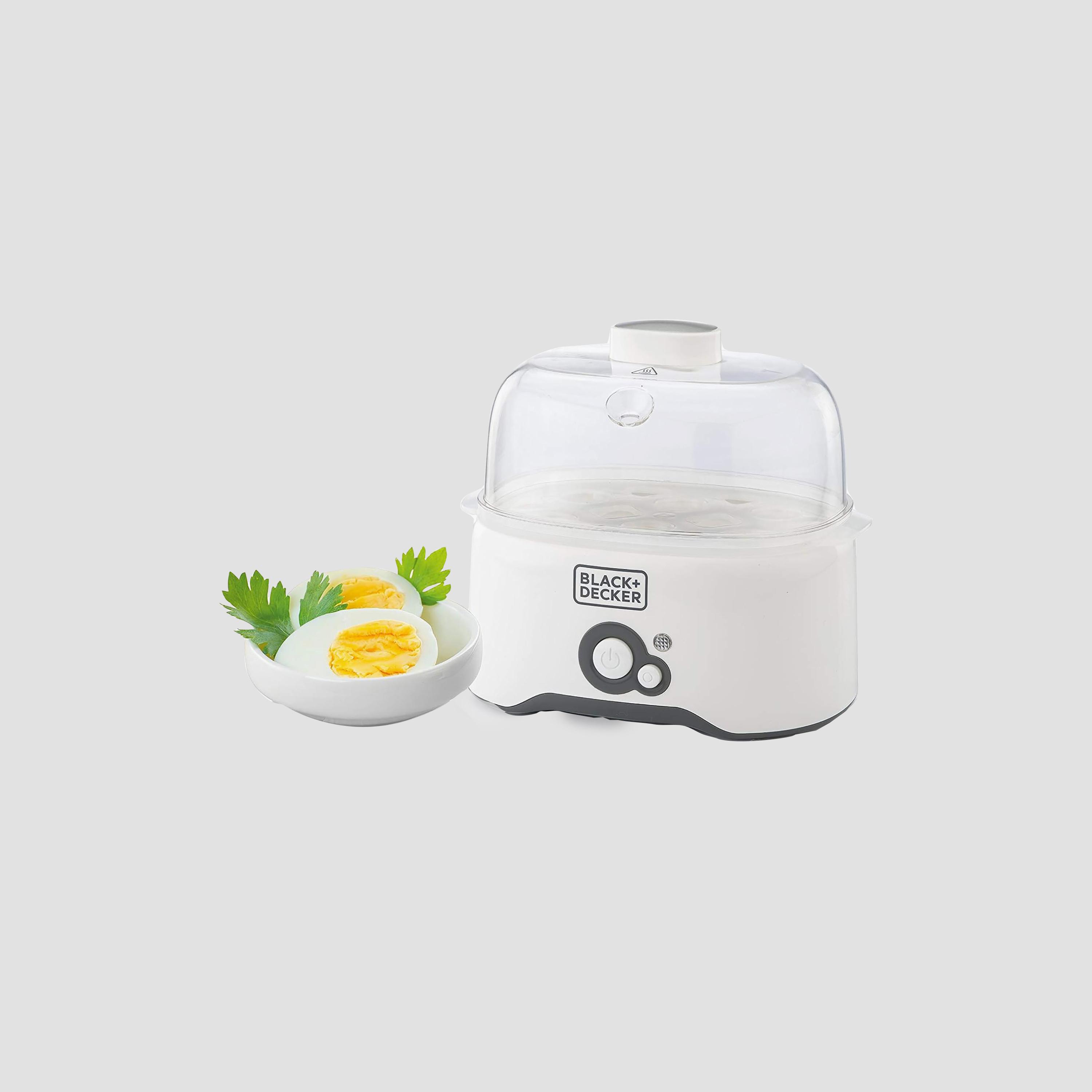 BLACK+DECKER Egg Cooker 280W 6-Piece Auto Shut-Off White Transparent Lid | EG200-B5-household-appliances-kitchenappliances-electriccookers-image-3