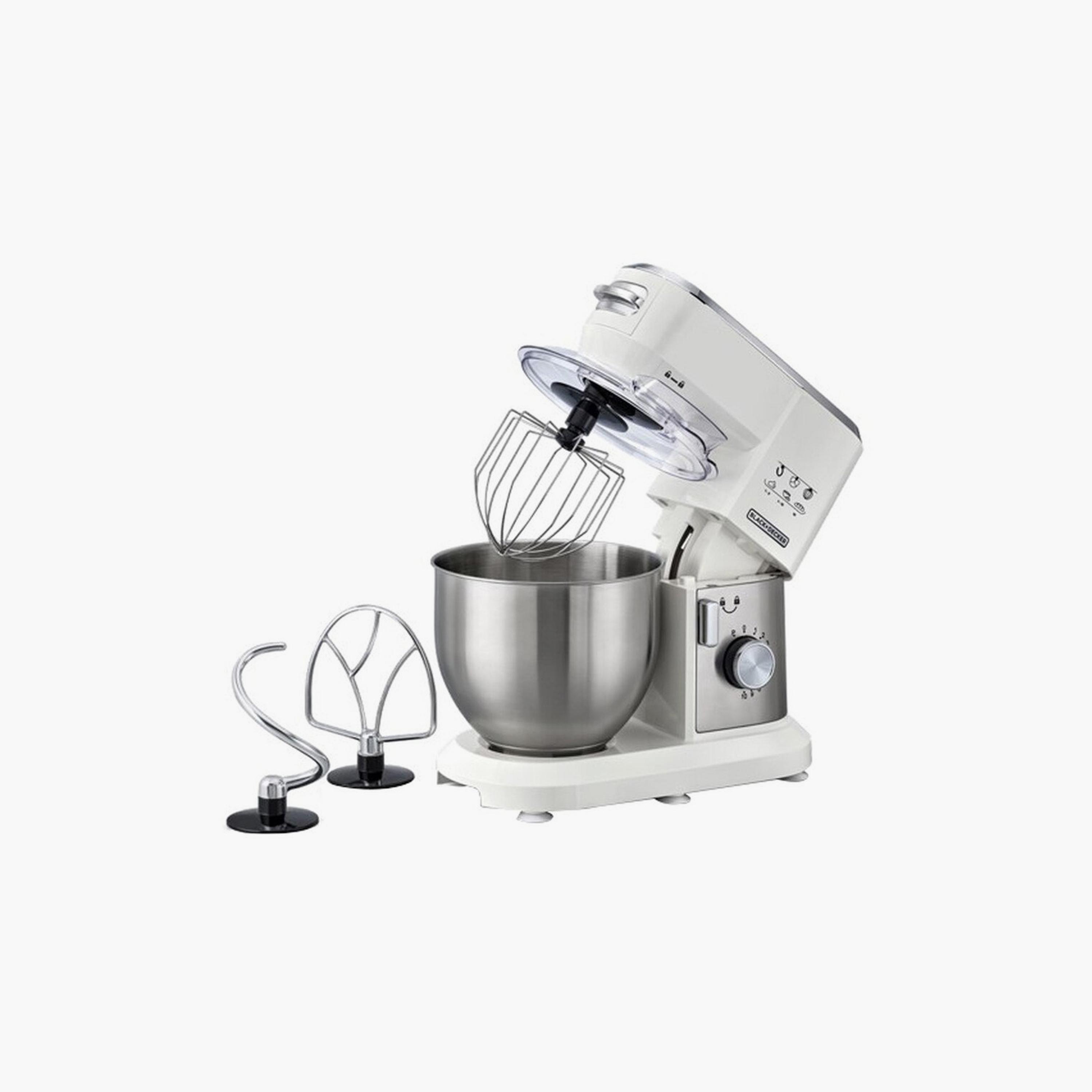 خلاط بلاك+ديكر متعدد الوظائف، أبيض وفضي، 1000 واط | MKM100-B5-household-appliances-kitchenappliances-blendersmixersandgrinders-image-2