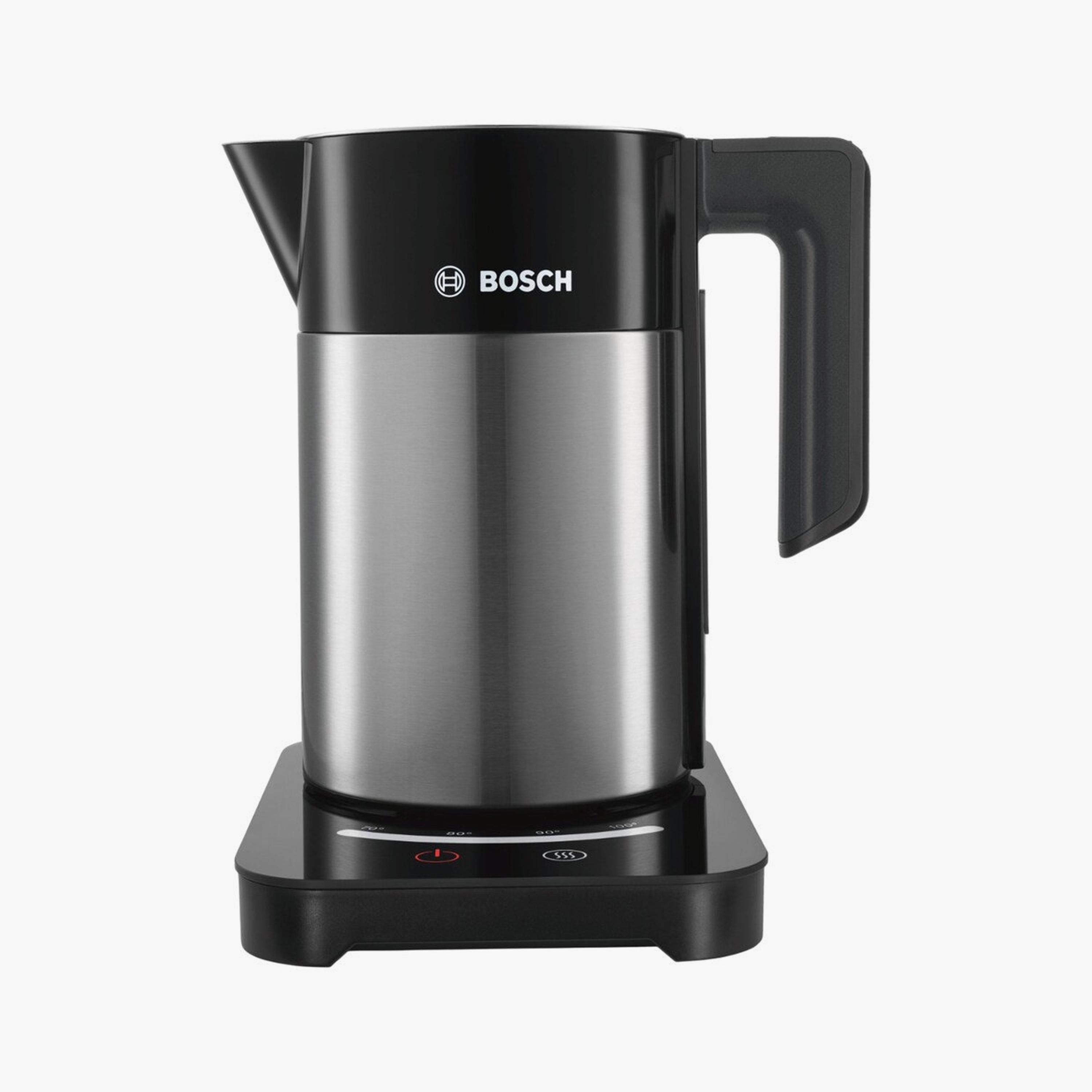 غلاية كهربائية بوش، 3000 واط، 1.7 لتر، أسود، ستانلس ستيل، لاسلكية | TWK7203GB-household-appliances-kitchenappliances-electrickettles-image-1