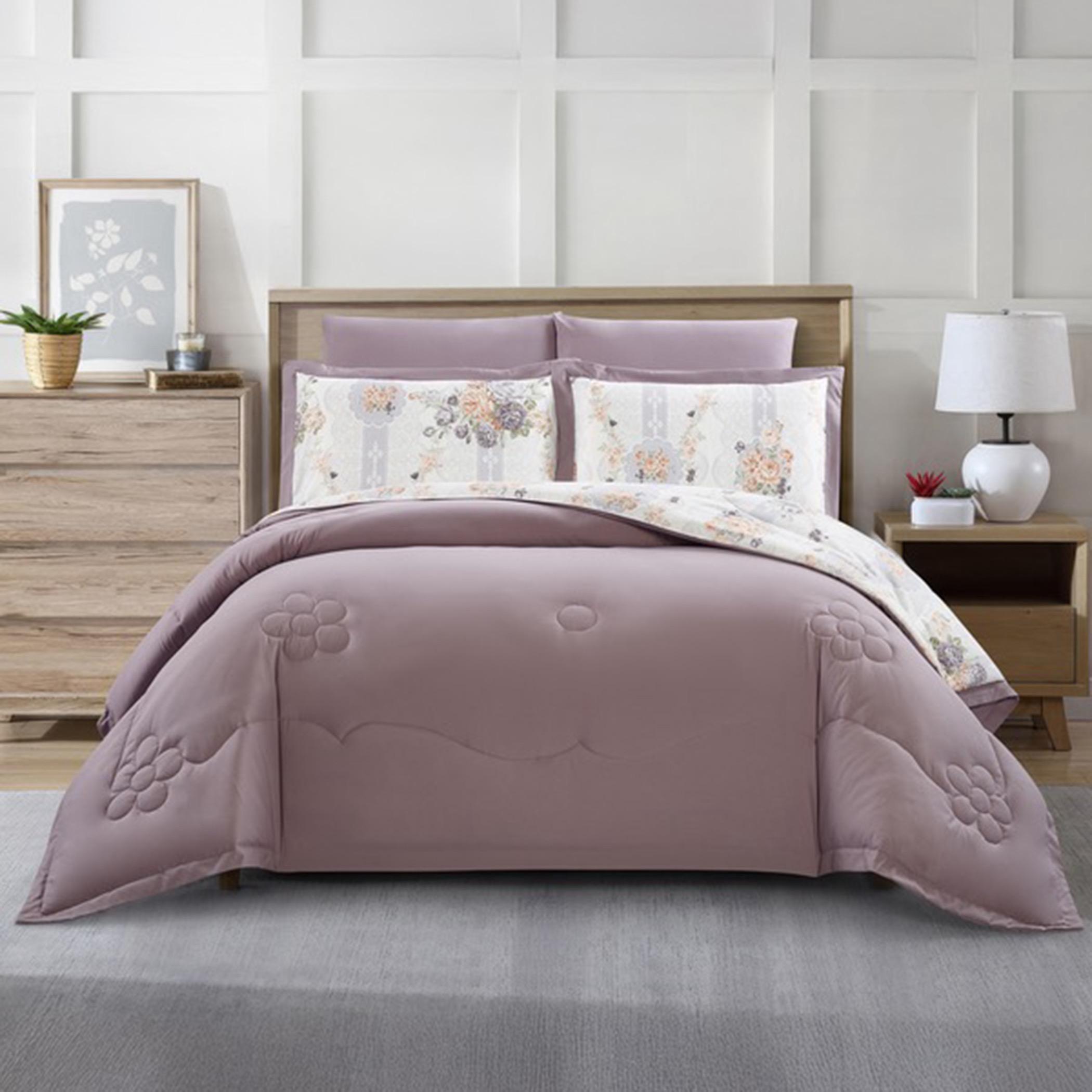 Reversible Floral King Comforter Set-household-bedding-comfortersandbedspreads-comforters-image-2