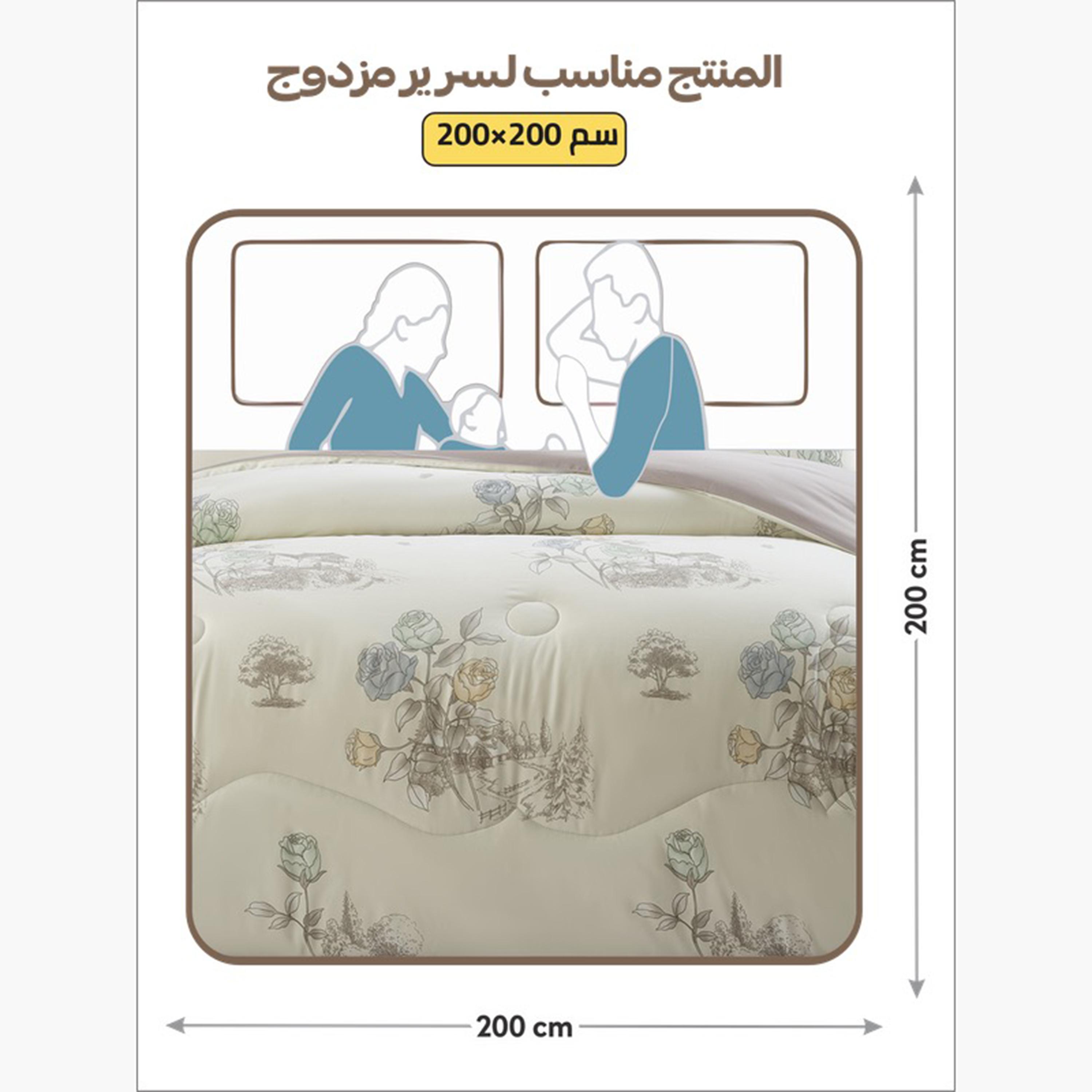 دونا طقم لحاف سرير كينغ مزهر قابل للعكس-household-bedding-comfortersandbedspreads-comforters-image-2