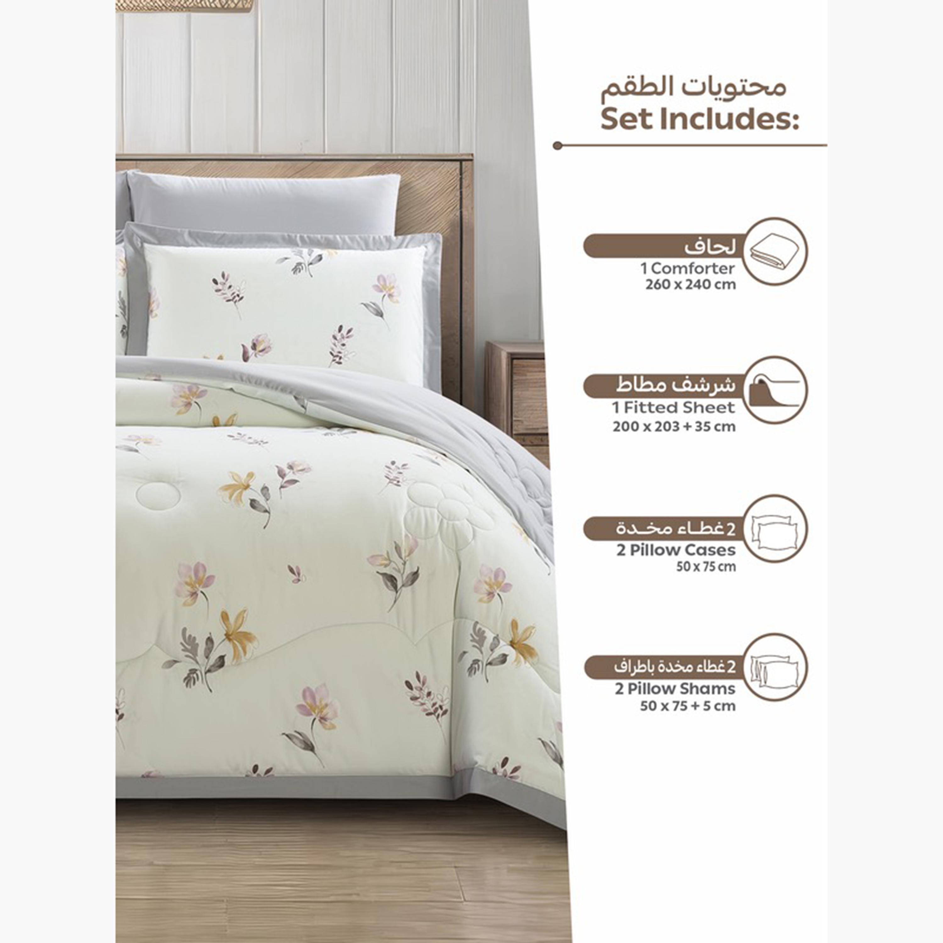 Reversible Floral King Comforter Set-household-bedding-comfortersandbedspreads-comforters-image-22