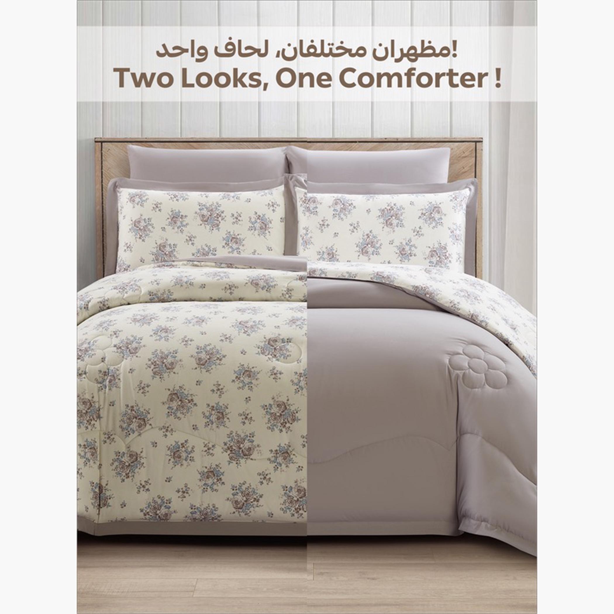 Reversible Floral King Comforter Set-household-bedding-comfortersandbedspreads-comforters-image-54