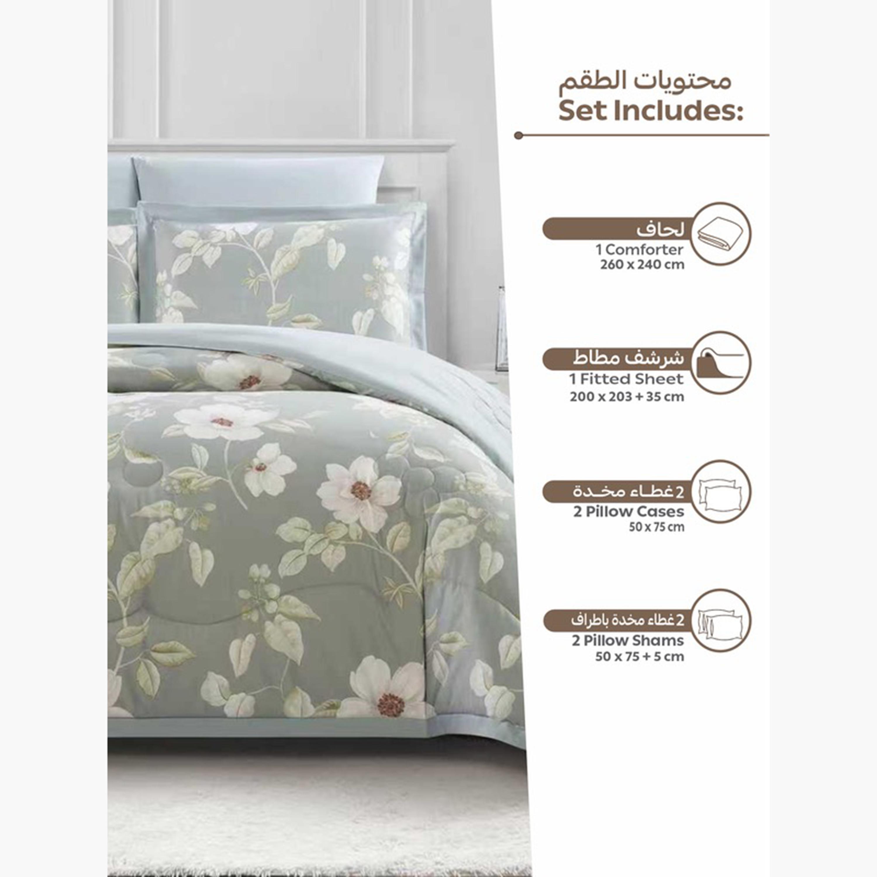 Reversible Floral King Comforter Set-household-bedding-comfortersandbedspreads-comforters-image-70