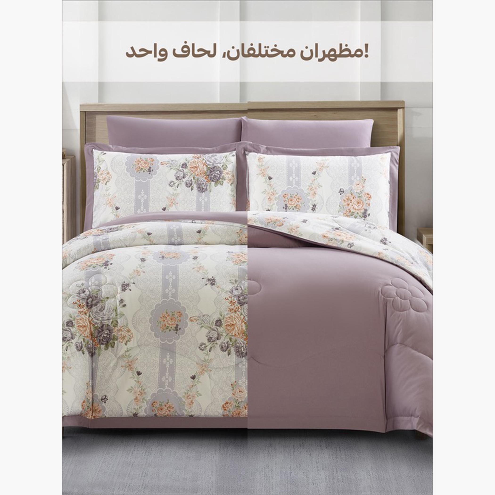 Floral Reversible King Comforter Set-household-bedding-comfortersandbedspreads-comforters-image-6