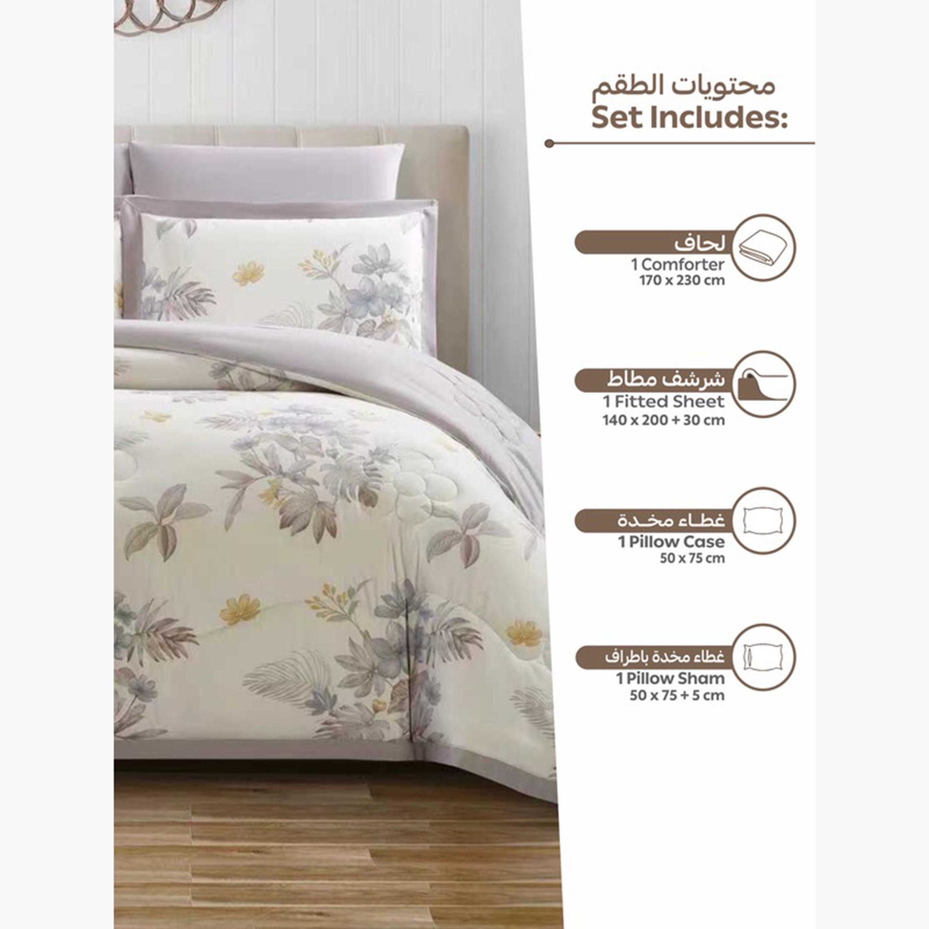 Floral Reversible King Comforter Set-household-bedding-comfortersandbedspreads-comforters-image-16