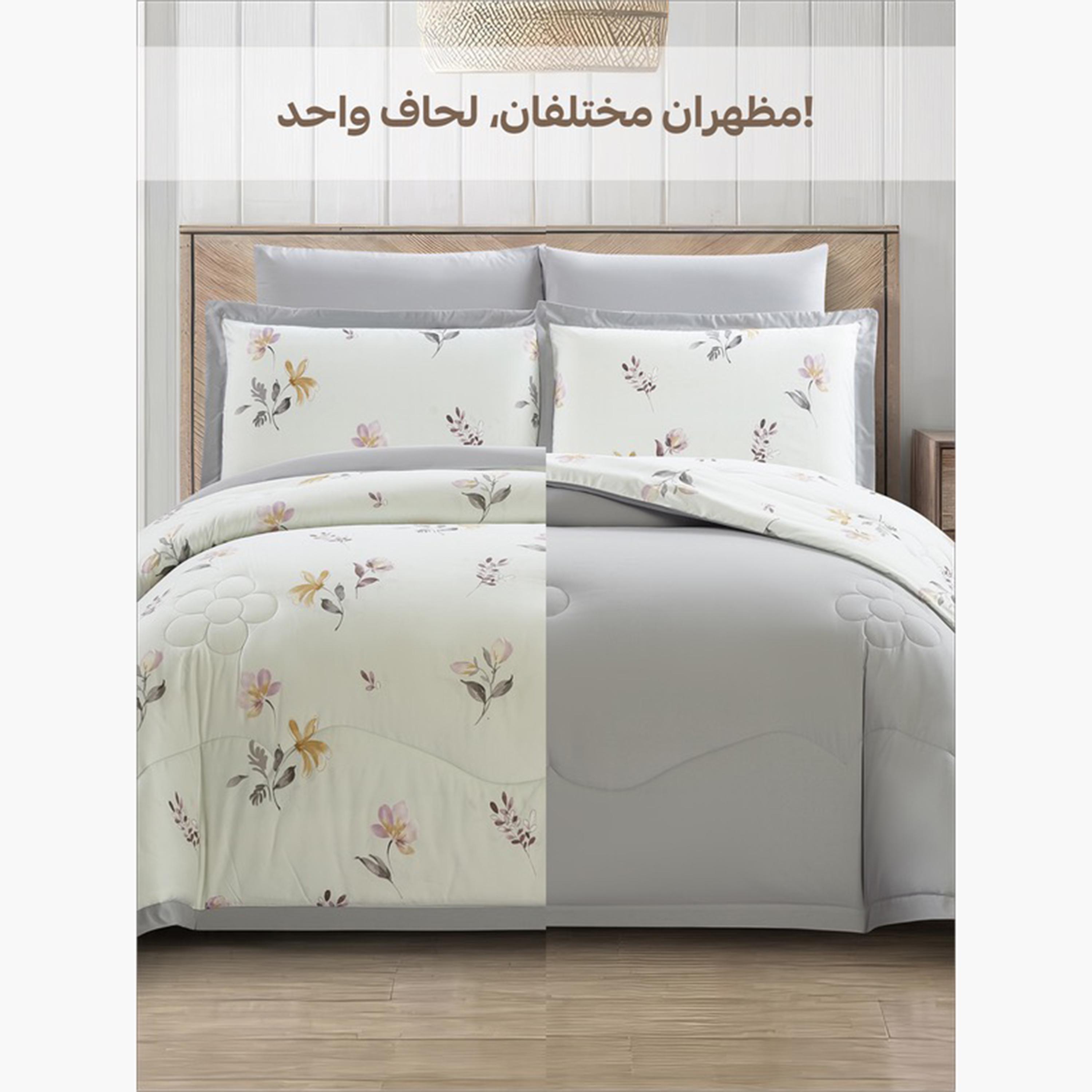 Floral Reversible King Comforter Set-household-bedding-comfortersandbedspreads-comforters-image-24