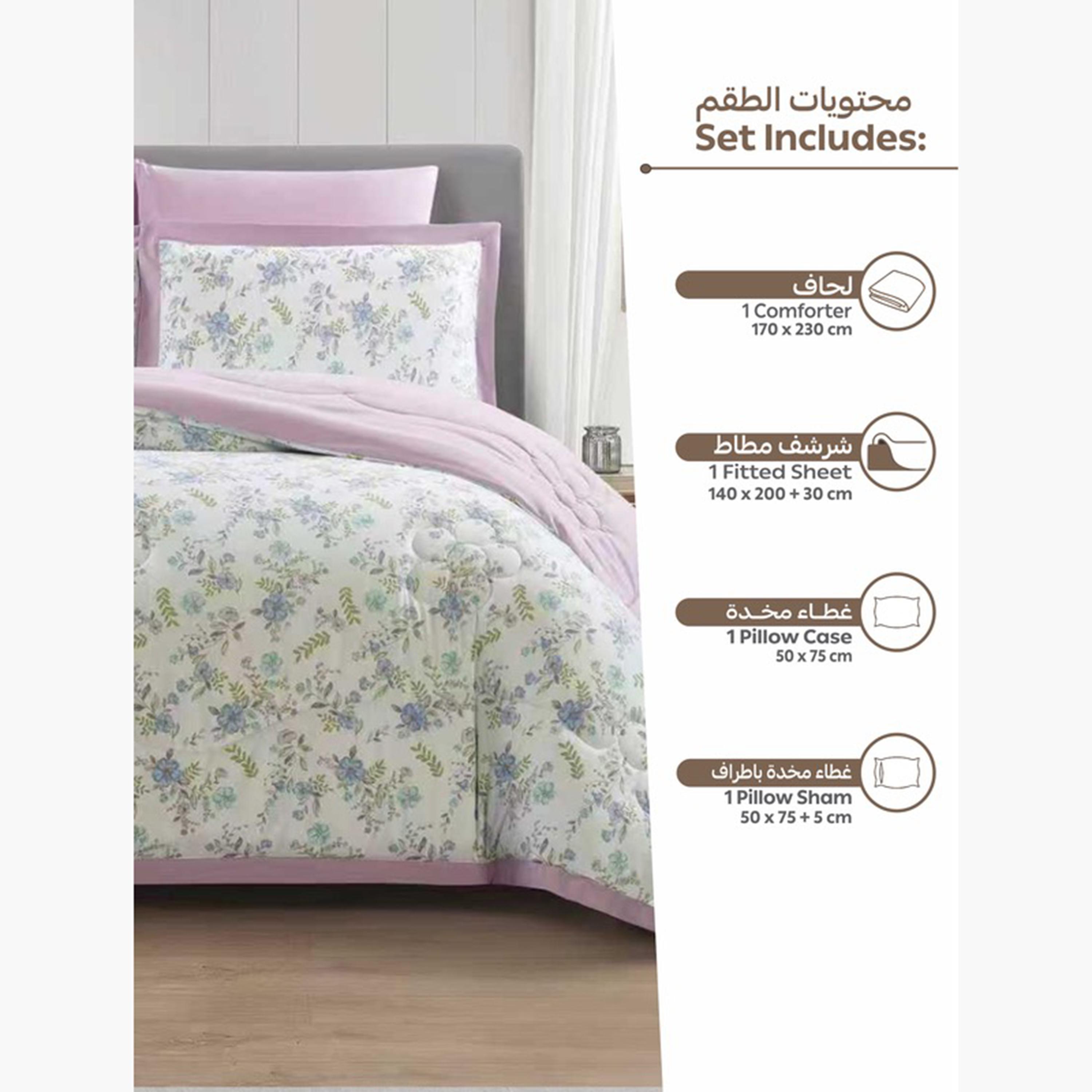 Floral Reversible King Comforter Set-household-bedding-comfortersandbedspreads-comforters-image-28