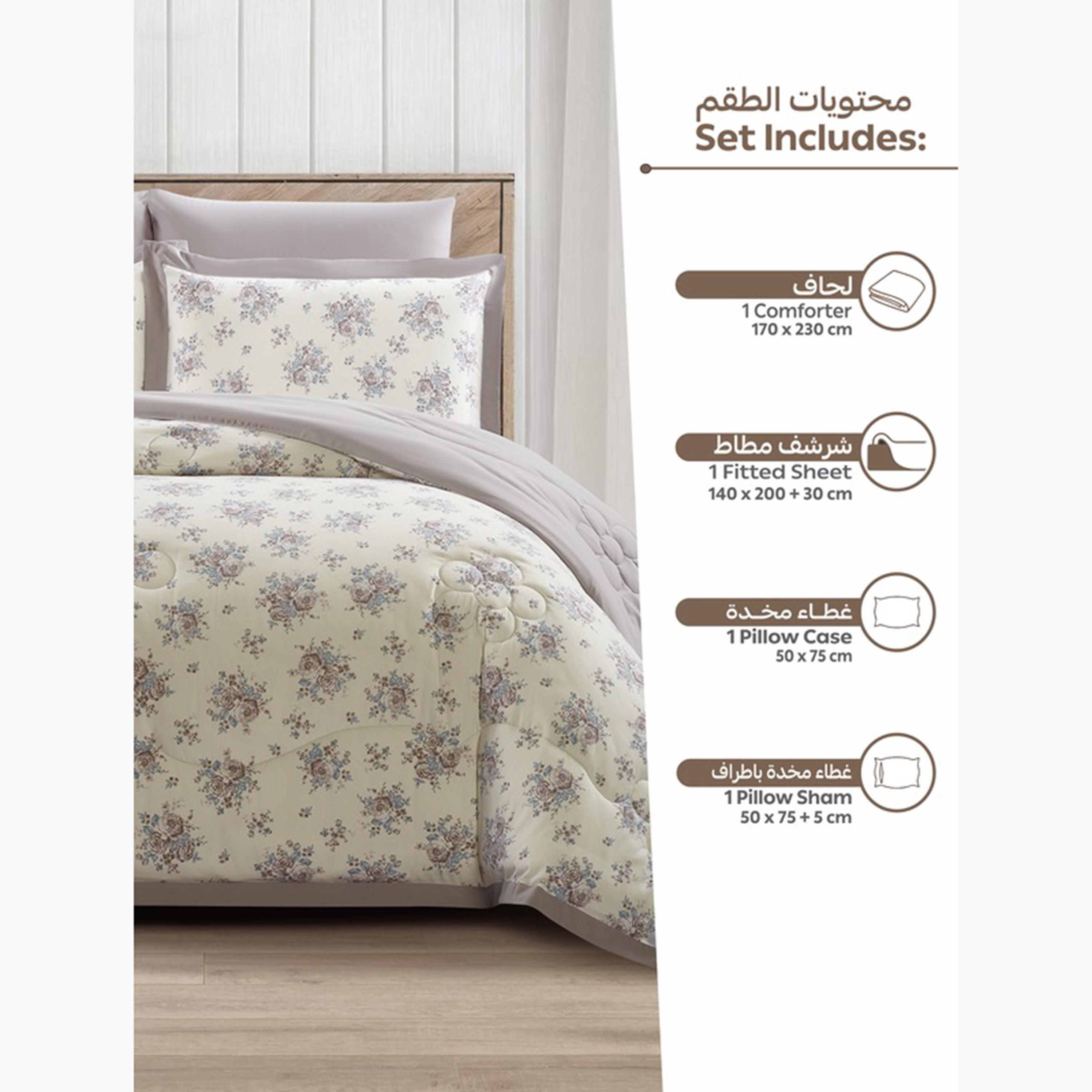Floral Reversible King Comforter Set-household-bedding-comfortersandbedspreads-comforters-image-52