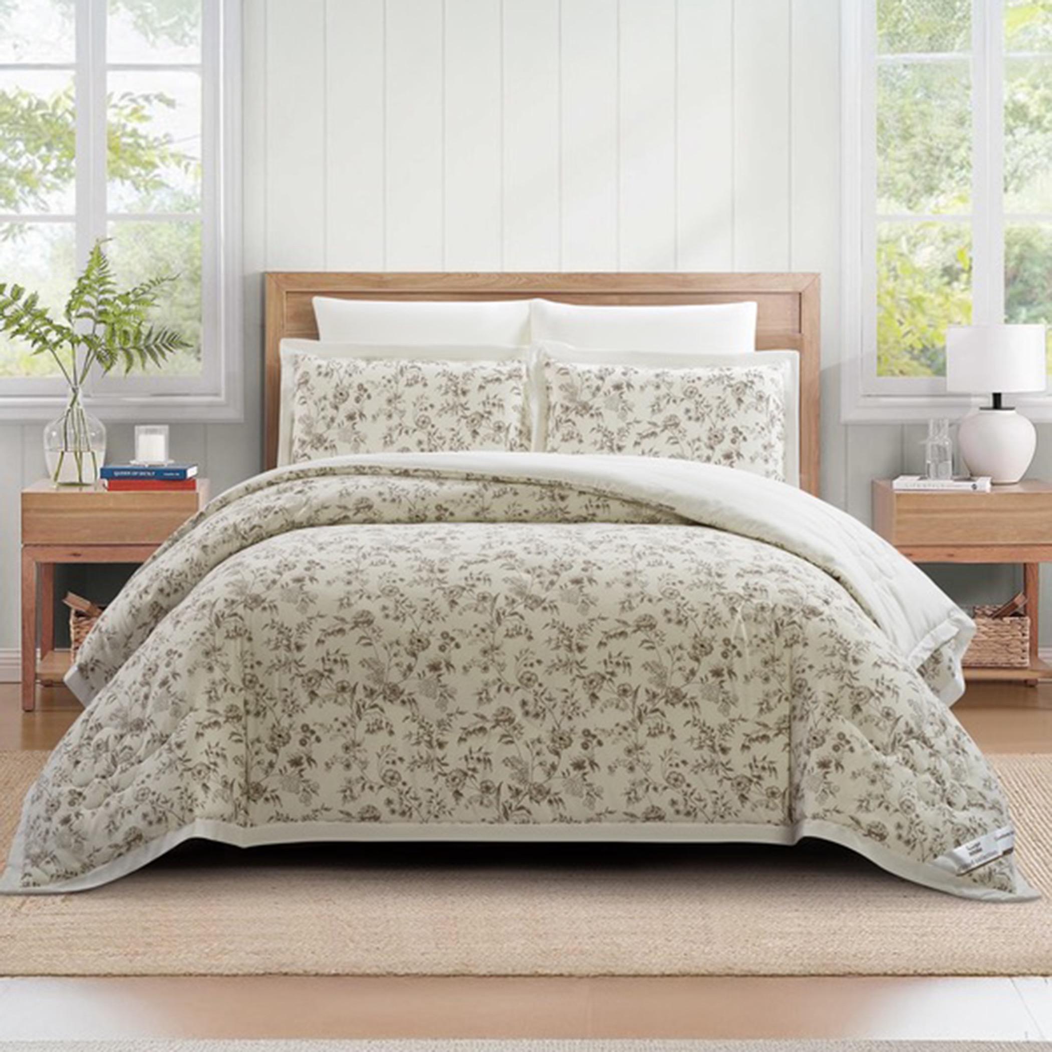 Floral Reversible King Comforter Set-household-bedding-comfortersandbedspreads-comforters-image-55