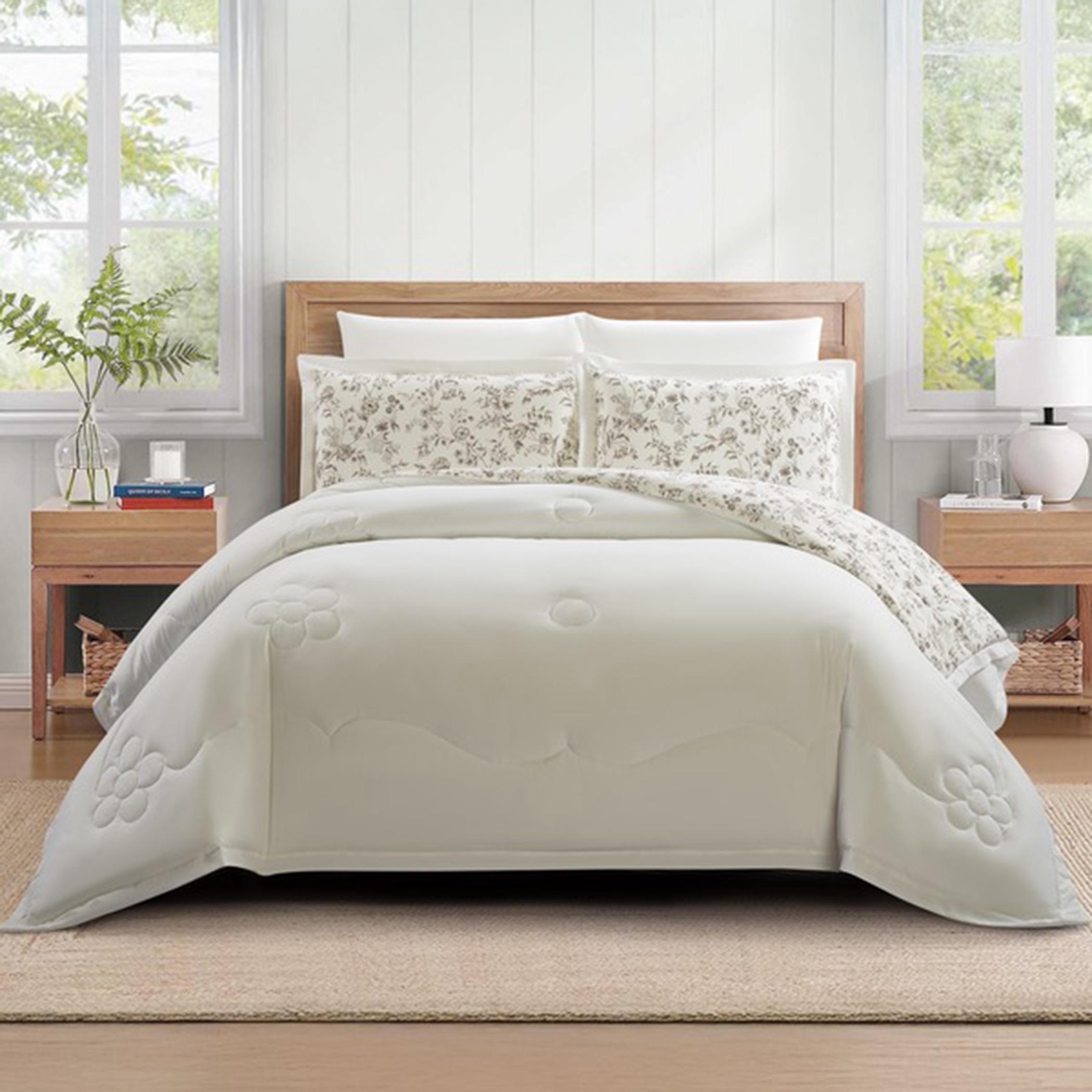 Floral Reversible King Comforter Set-household-bedding-comfortersandbedspreads-comforters-image-56